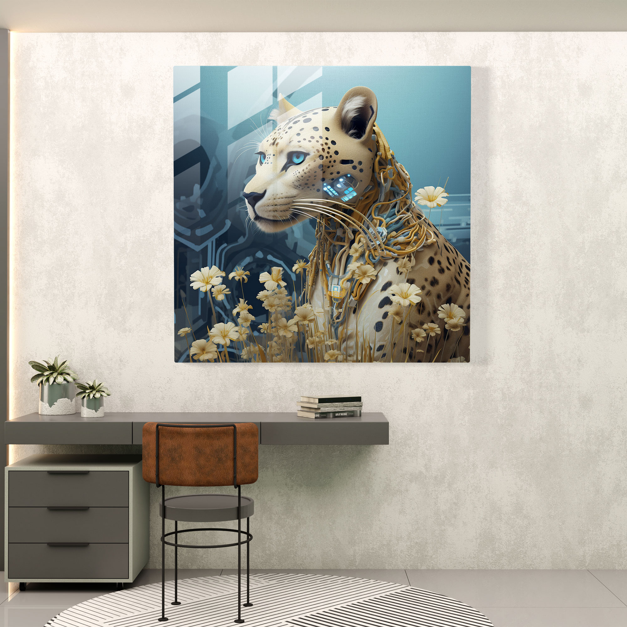 Cheetah Cam Tablo Sanatı - Ev Dekorasyonu Duvar Dekorasyonu Modern Sanat