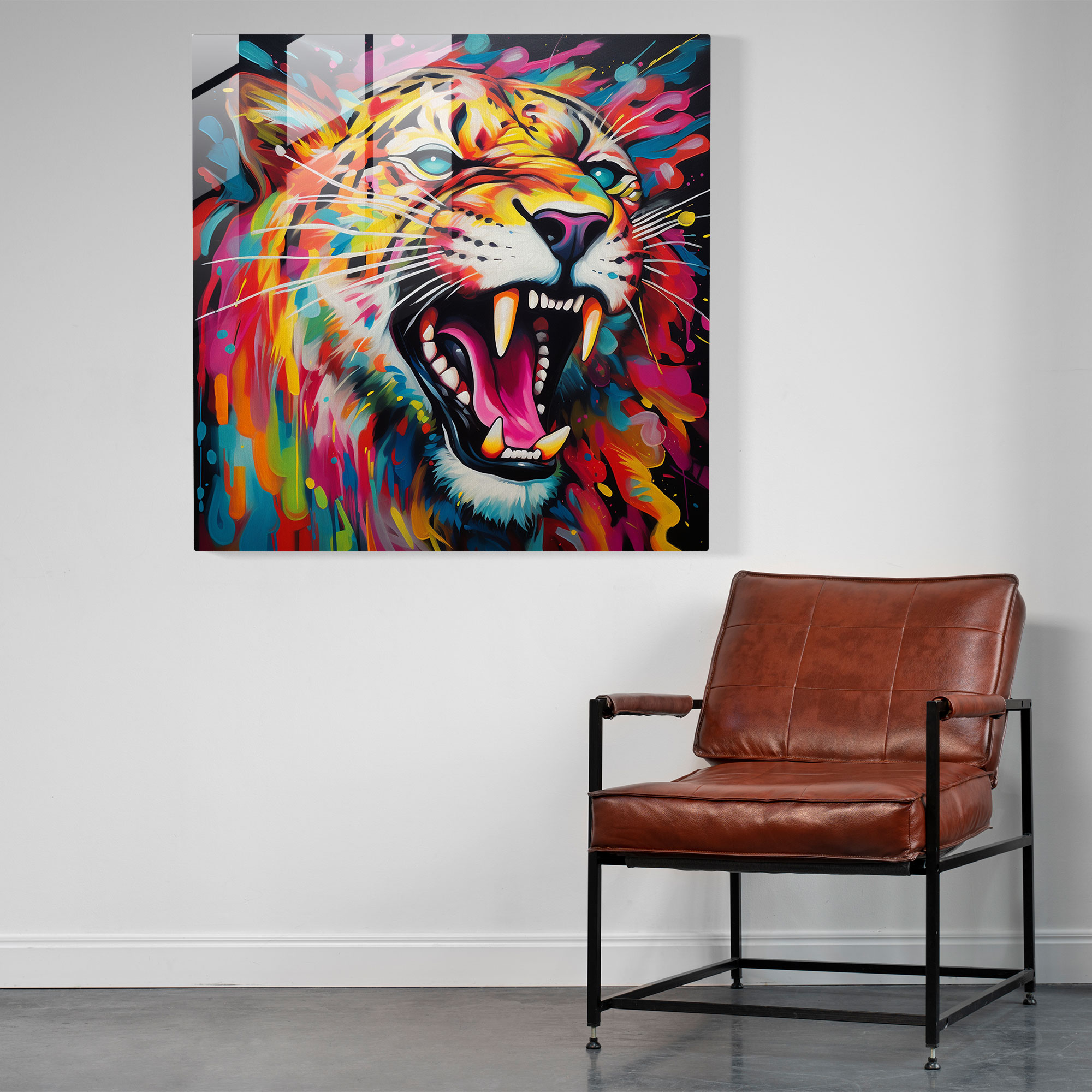 Cheetah Glass Art - Cheetah, Cheetah, Glass Print, Bold