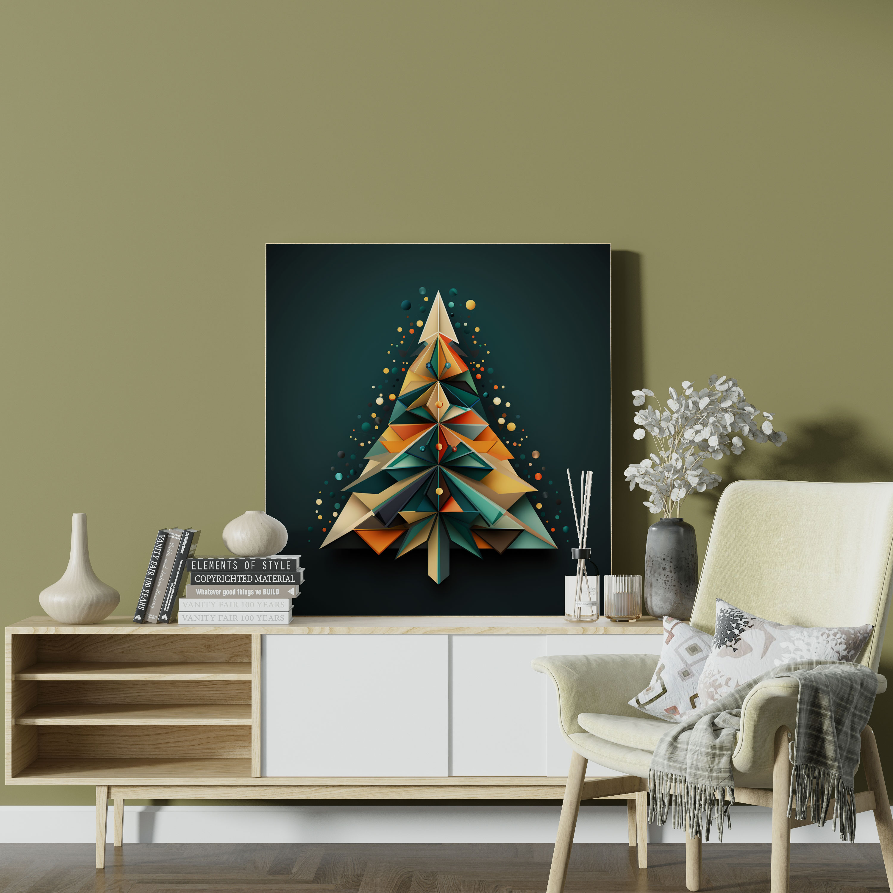Christmas Wall Art - Geometric Tree - Christmas, Christmas, Canvas Print, Christmas Tree