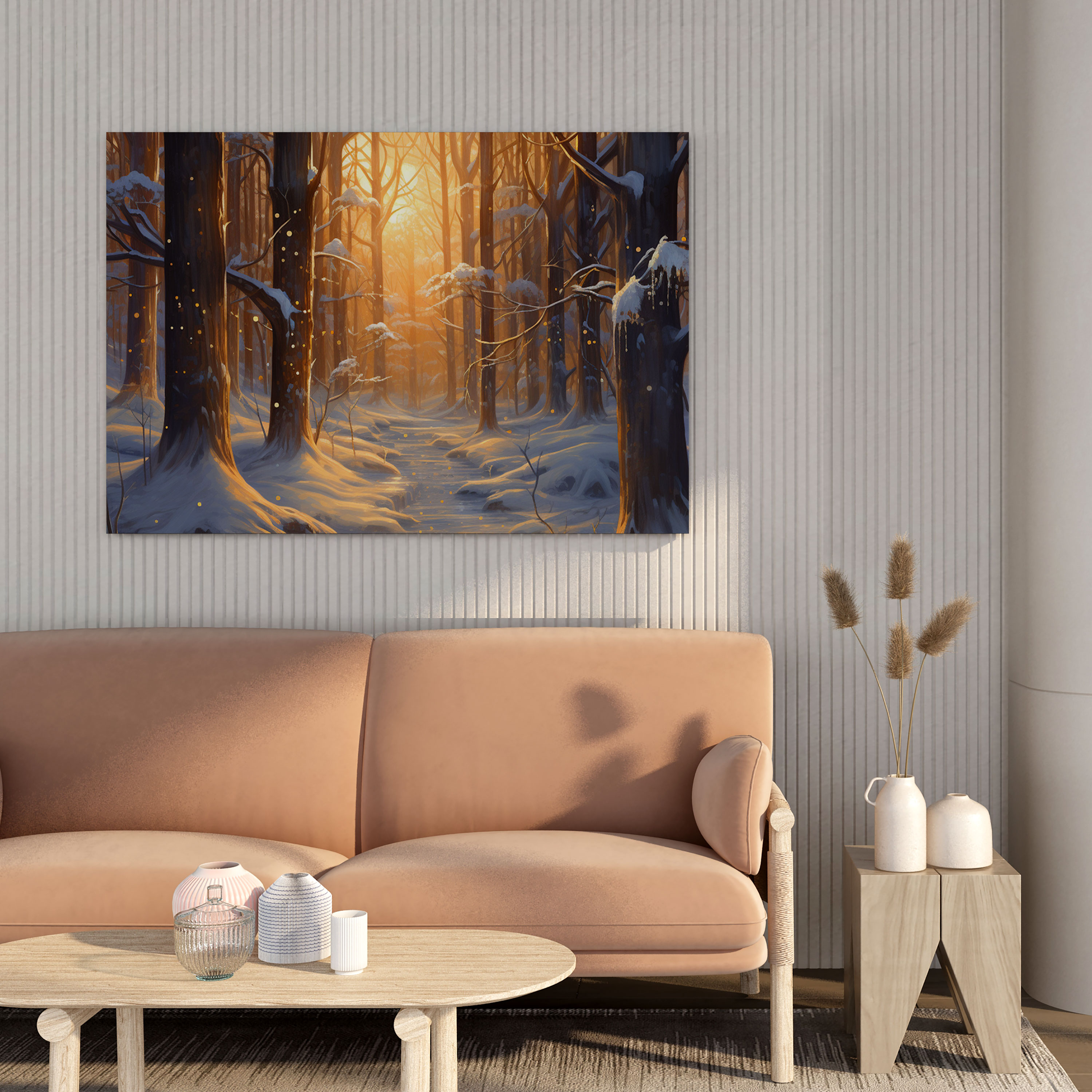 Christmas Canvas Print - Serene Forest - Christmas, Wall Decoration, Home Decoration, Serene Landscape