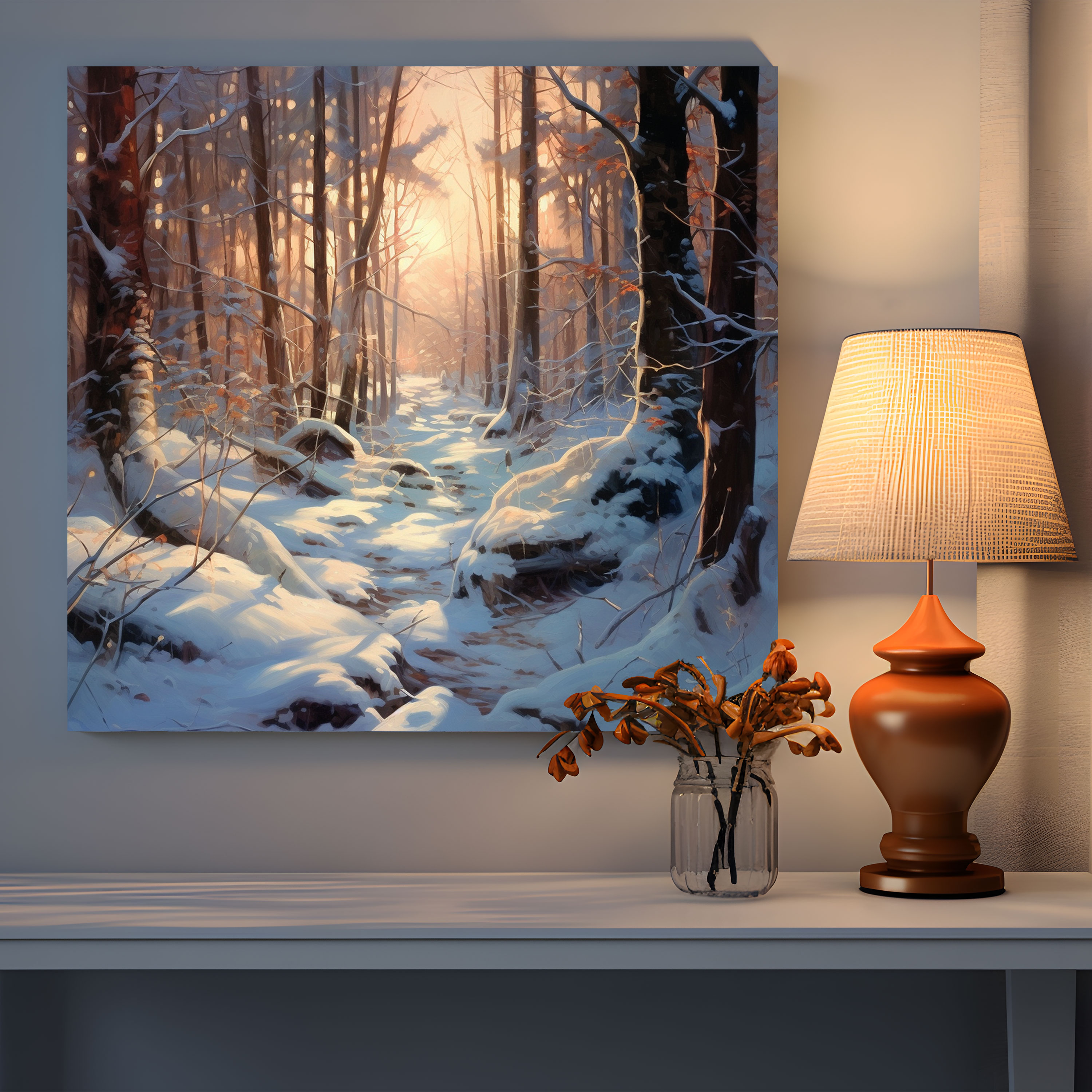 Winter Forest Canvas Print - Christmas, Wall Art, Christmas, Canvas Wall Art