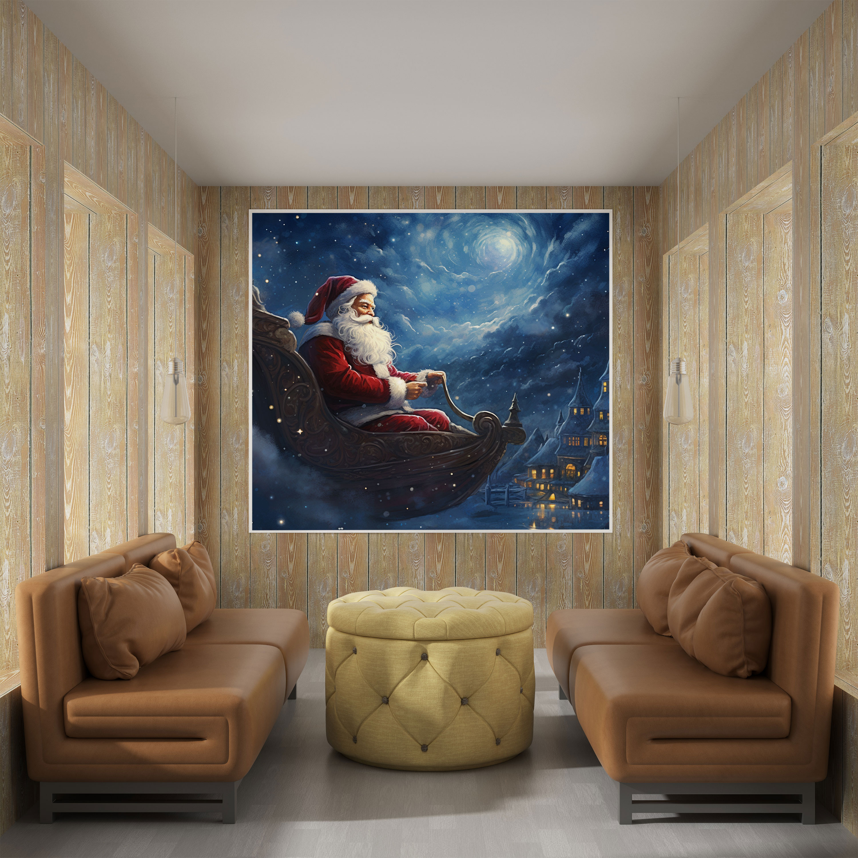 Santa Claus Canvas Print - Christmas, Home Decoration, Wall Art, Canvas
