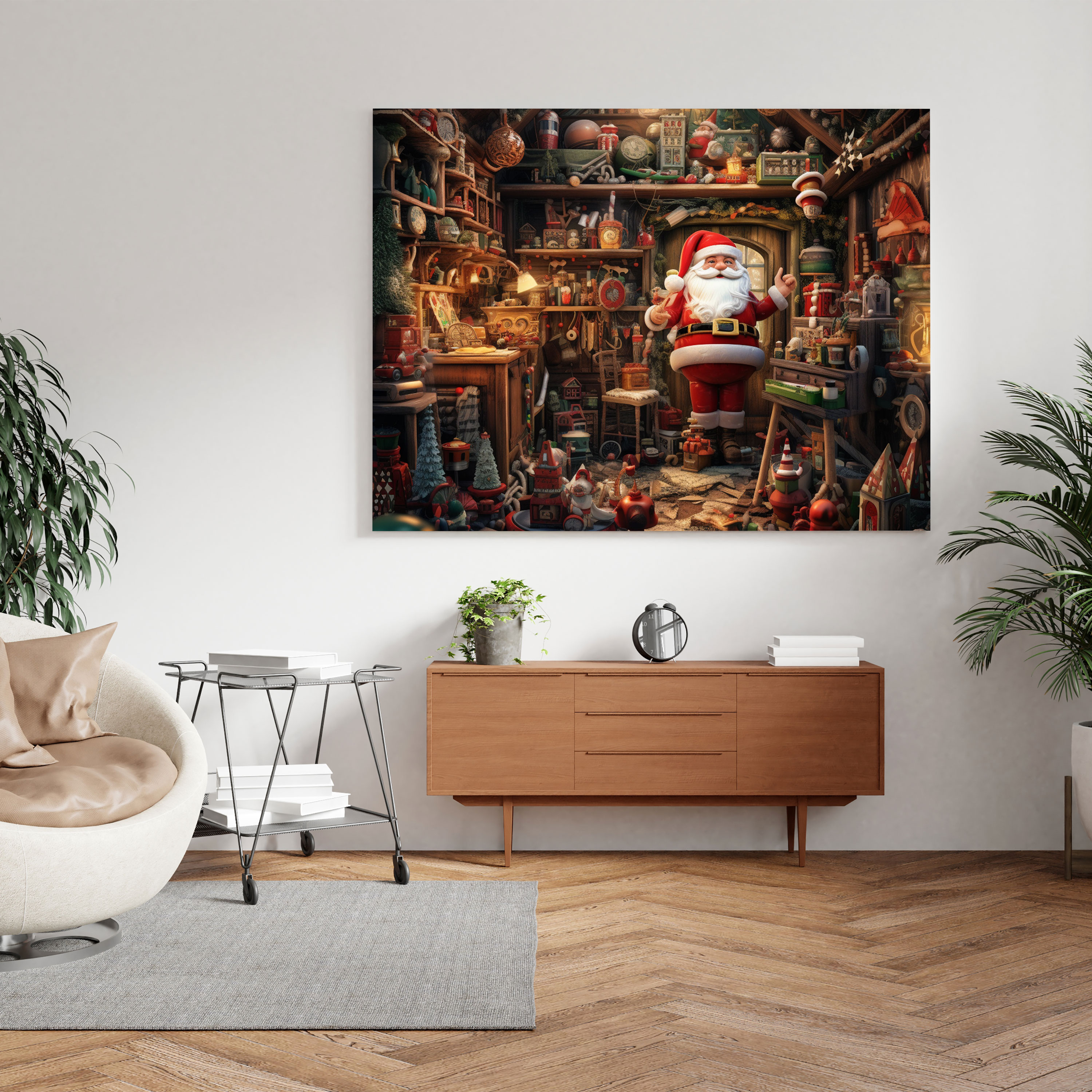 Santa's Workshop Wall Art - Christmas, Christmas, Elves, Wall Decoration