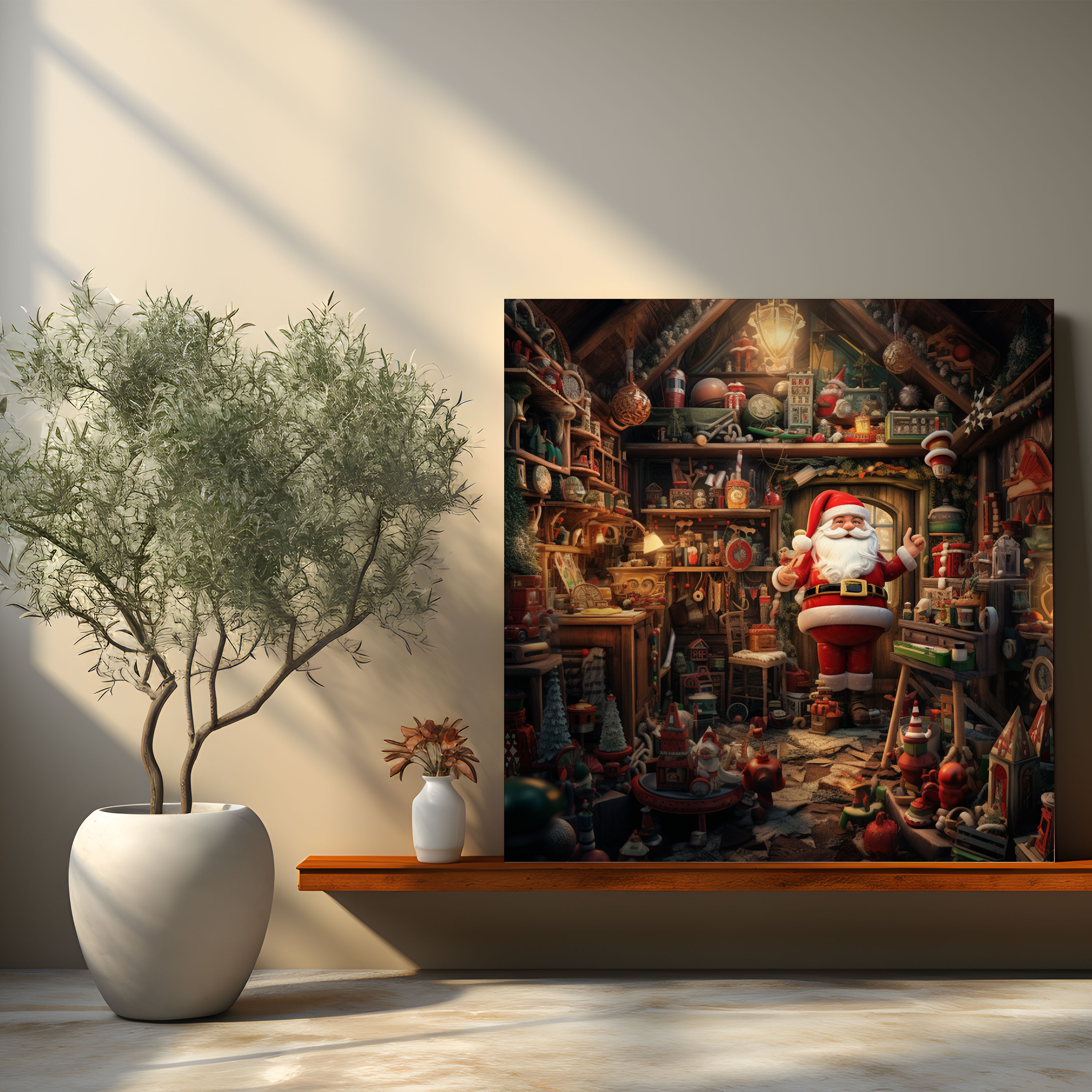 Santa's Workshop Wall Art - Christmas, Christmas, Elves, Wall Decoration