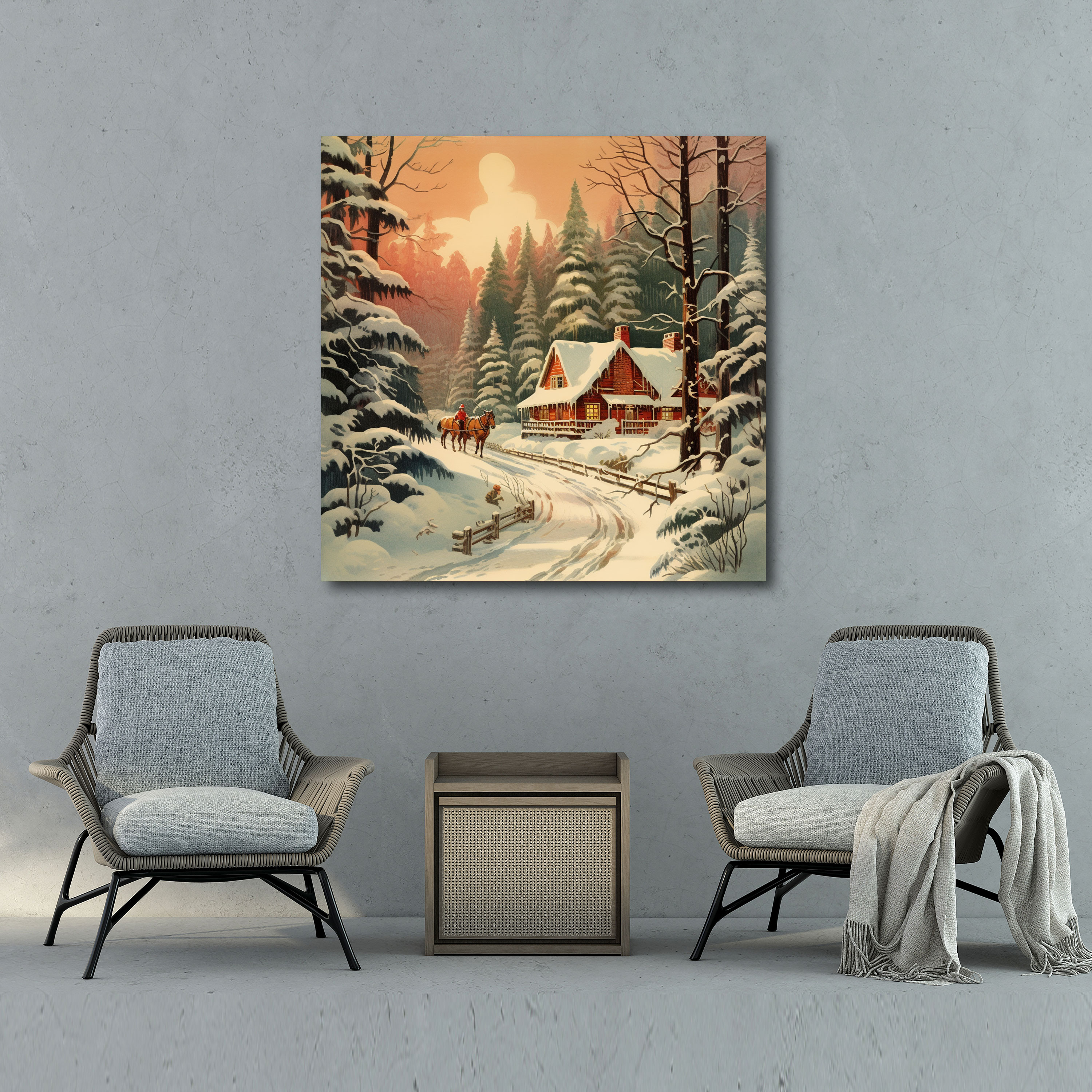 Winter Sleigh Ride Canvas Print - Christmas, Christmas, Canvas, Sleigh Ride