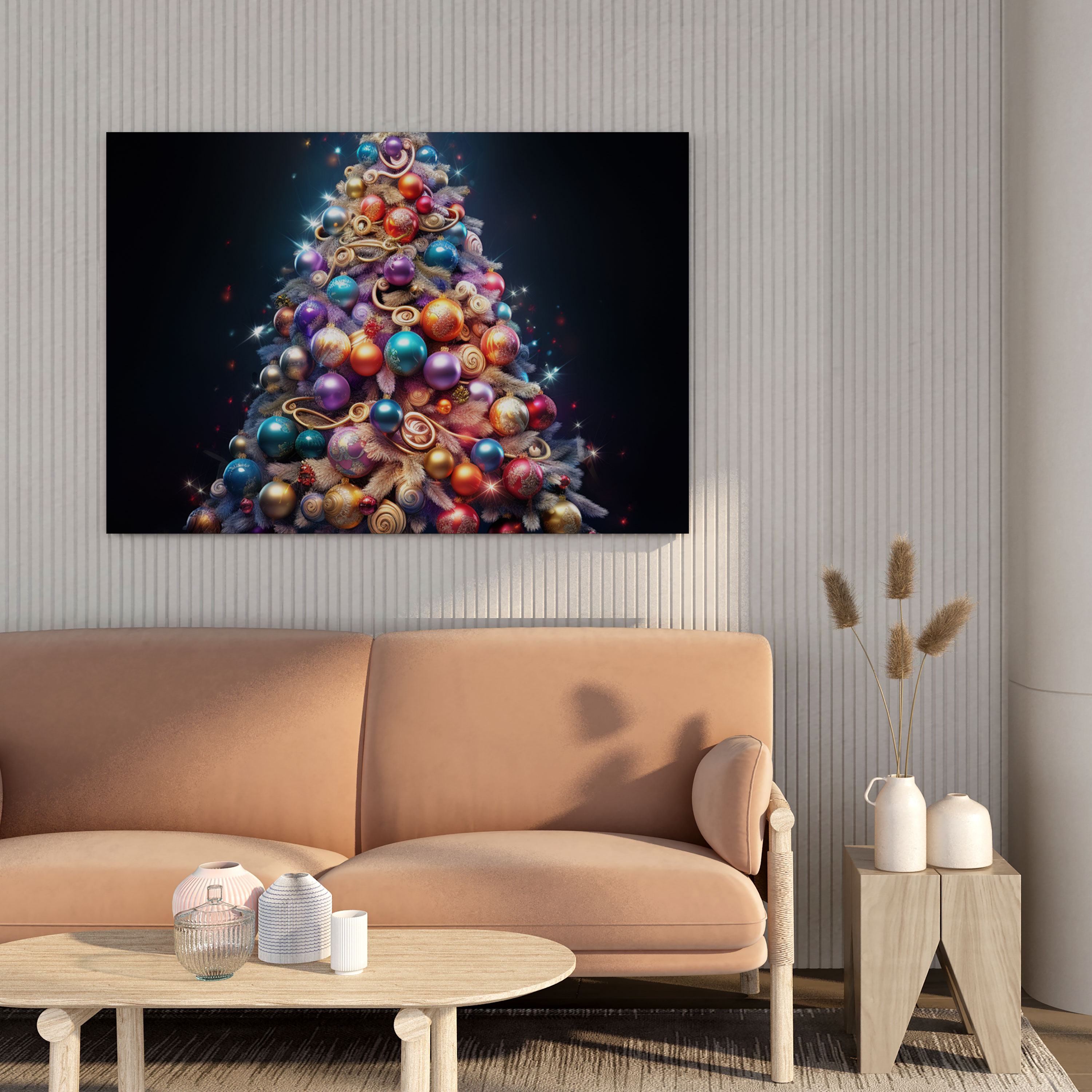Christmas Tree Canvas Print - Christmas, Home Decoration, Canvas Wall Art, Christmas Tree