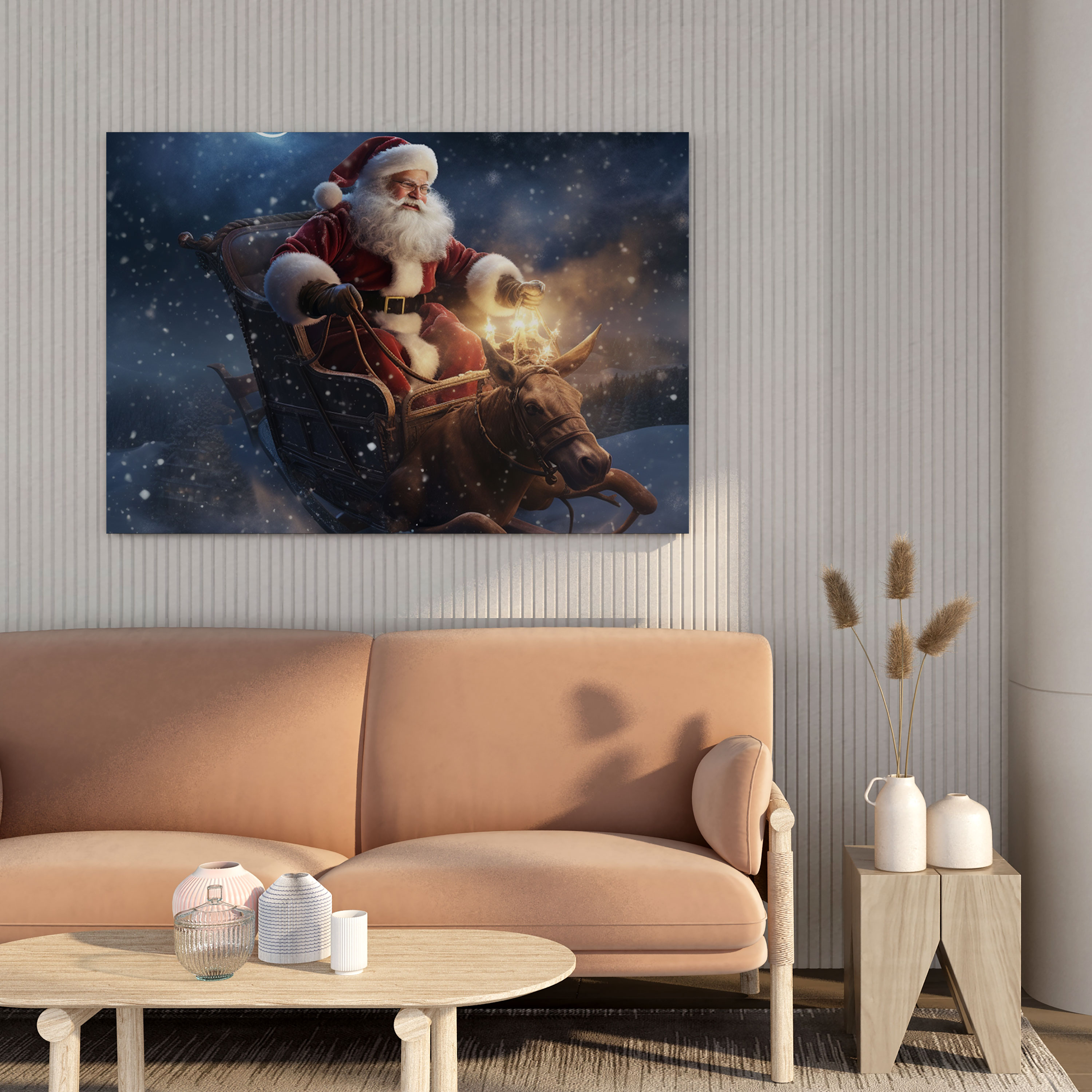 Santa Claus Canvas Print - Christmas, Canvas Wall Art, Wall Decoration, Canvas
