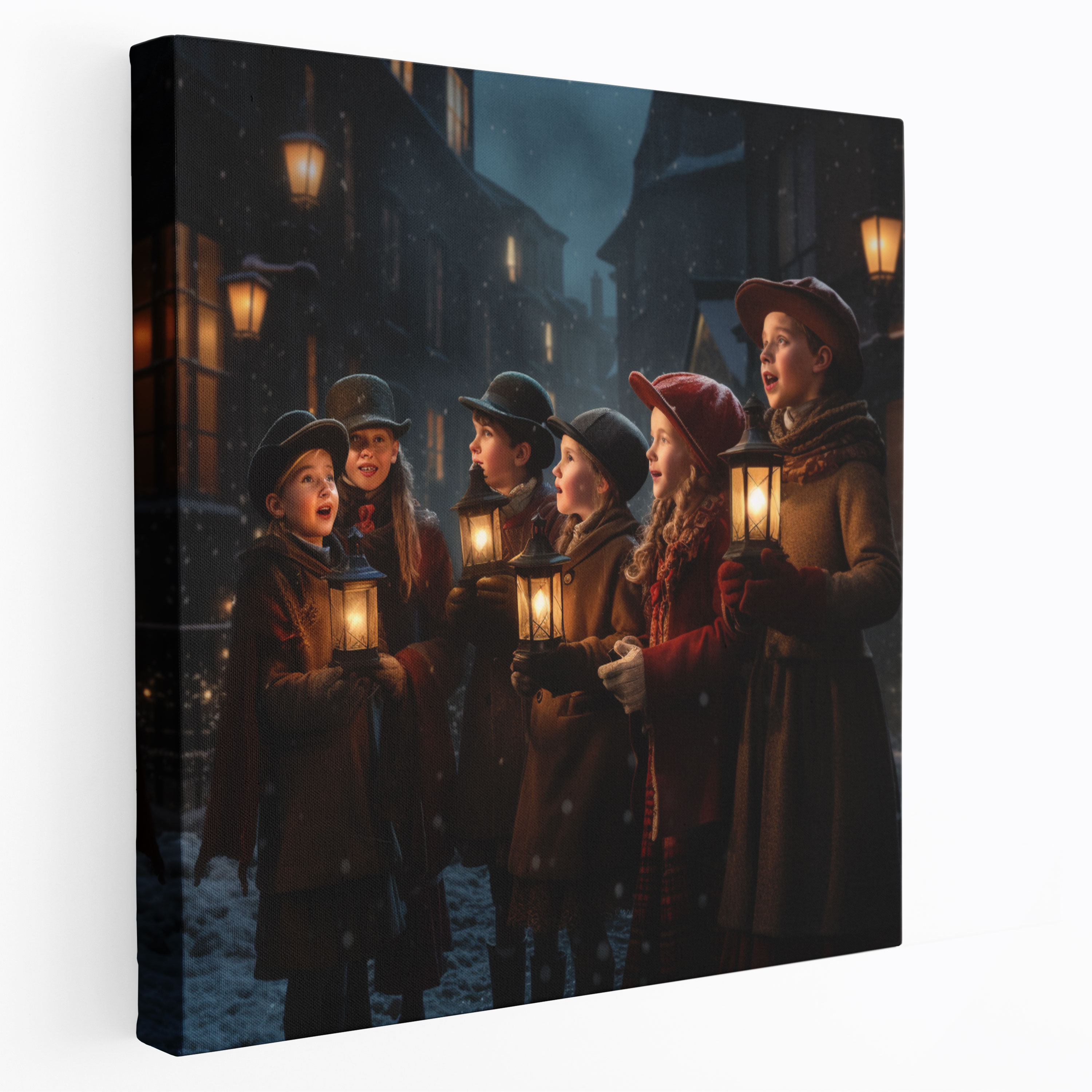 Christmas Carolers Canvas Print - Christmas, Cultural Richness, Canvas, Enchanting Atmosphere