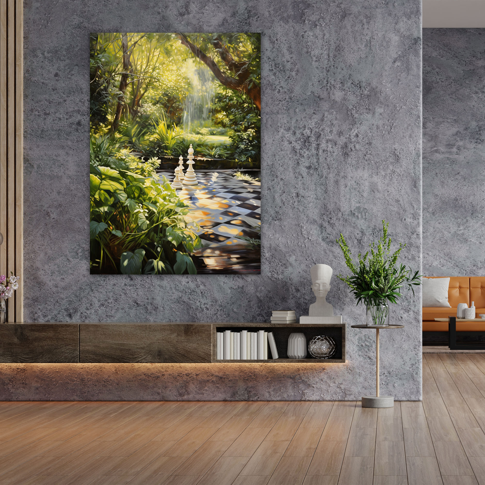 Chess Garden Canvas Print - Chess, Wall Decoration, Canvas, Canvas Wall Art