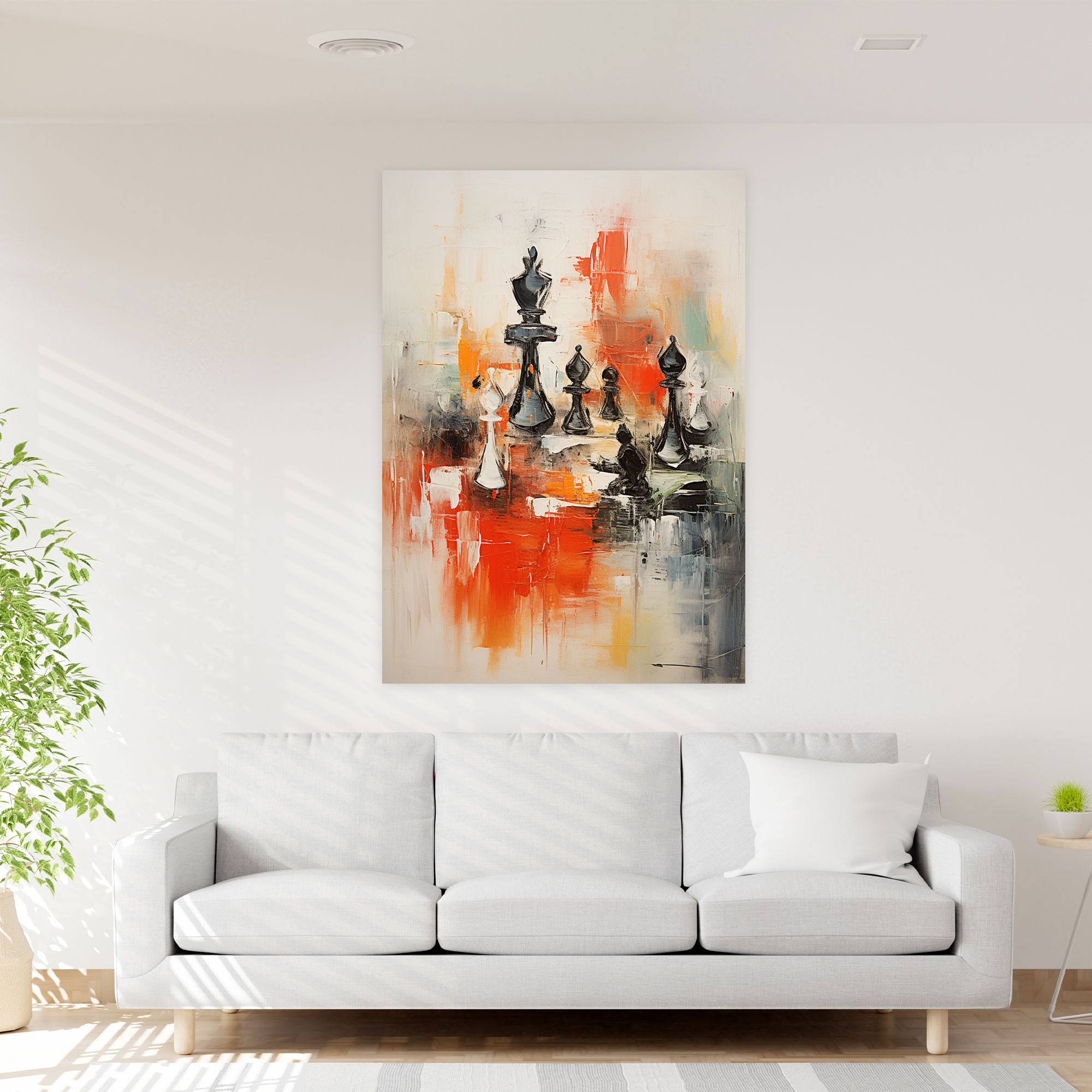 Abstract Chess Expression Canvas Print - Chess, Canvas Wall Art, Home Decoration, Chess