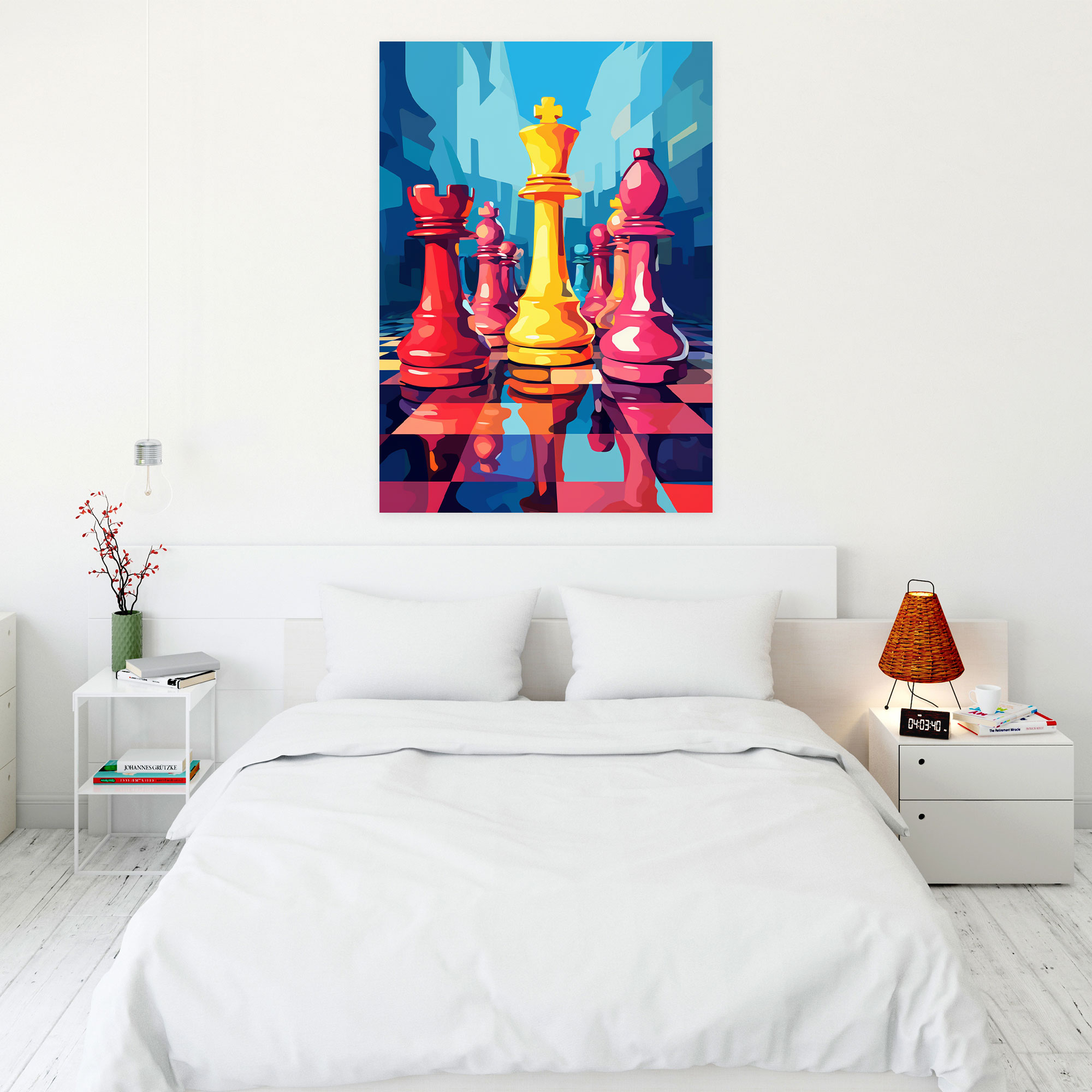 Satranç Pop Art Kanvas Tablo - Satranç Kanvas Duvar Sanatı Duvar Sanatı