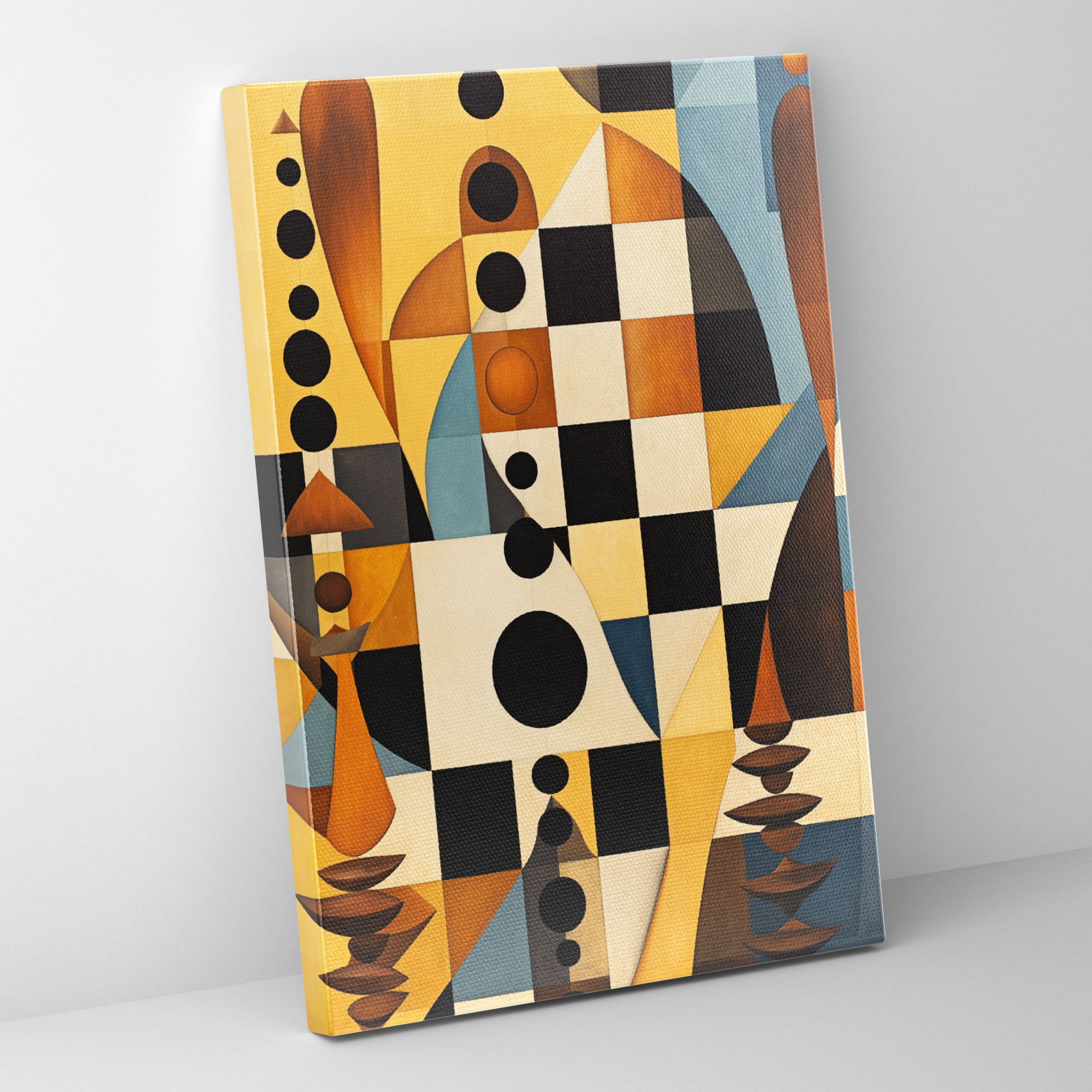 Chess Geometric Canvas Print - Chess, Canvas Wall Art, Chessboard Patterns, Wall Decoration