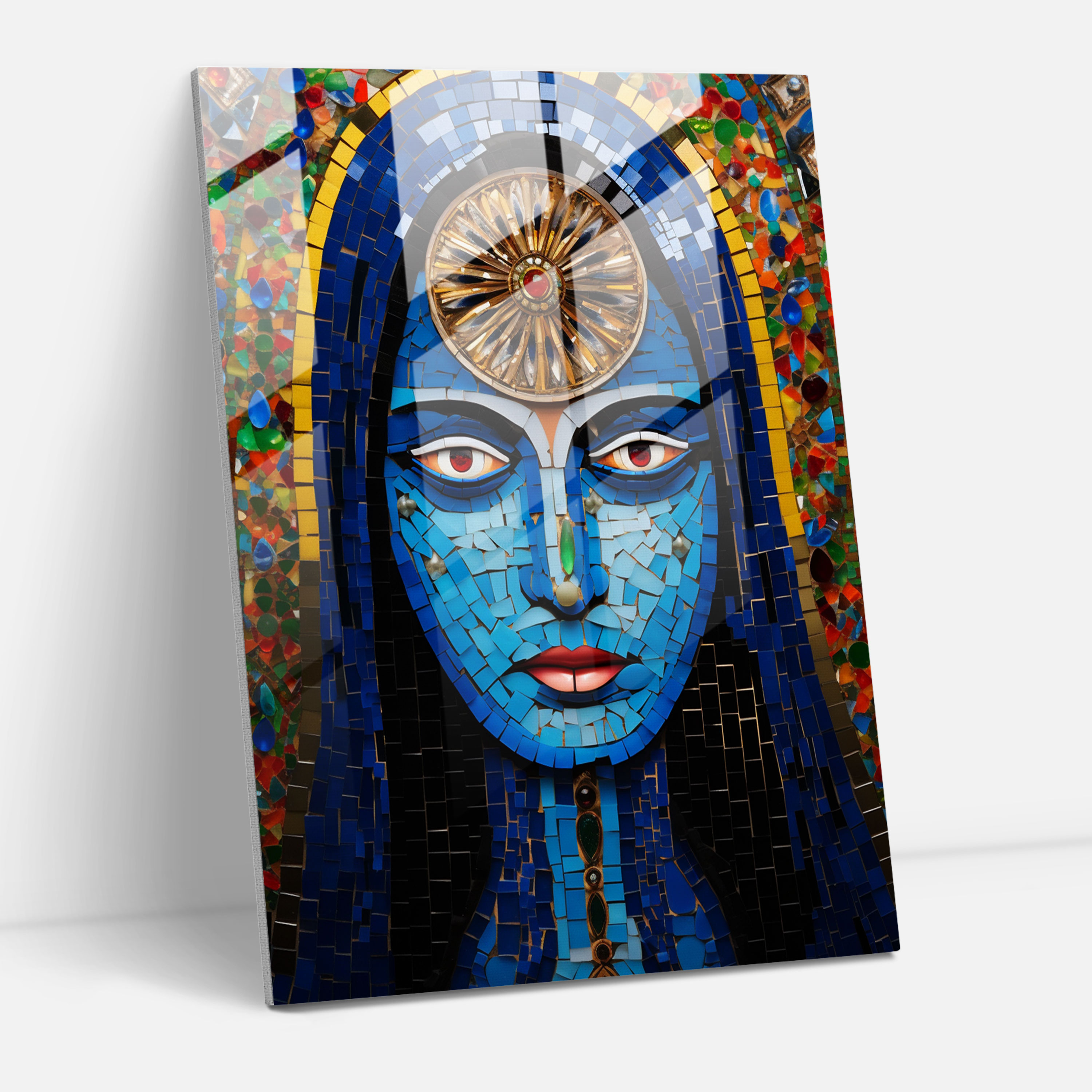 Church Glass Art: Vibrant Mosaic - Church, Glass Art, Mosaic Glass Artwork, Religious Symbols
