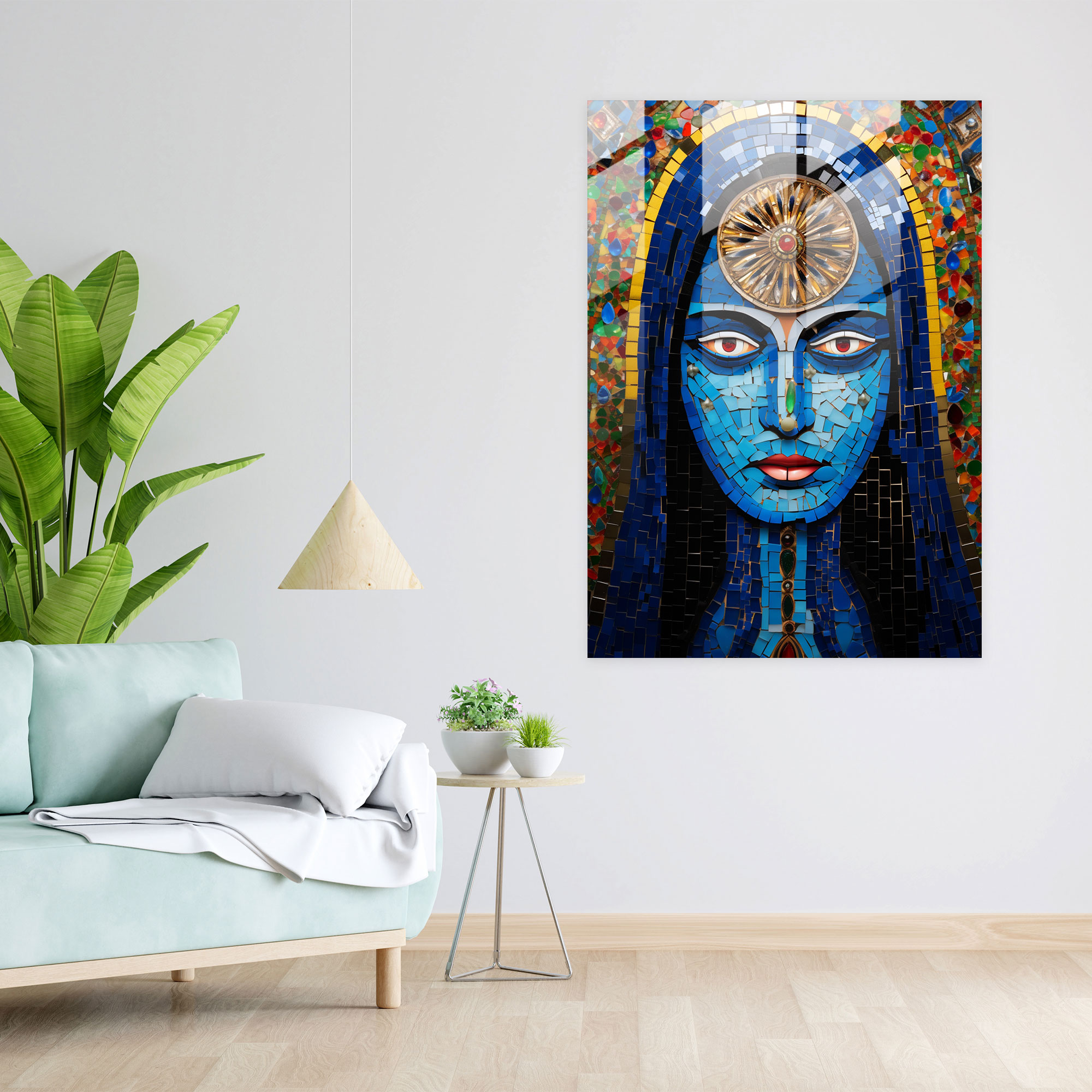 Church Glass Art: Vibrant Mosaic - Church, Glass Art, Mosaic Glass Artwork, Religious Symbols