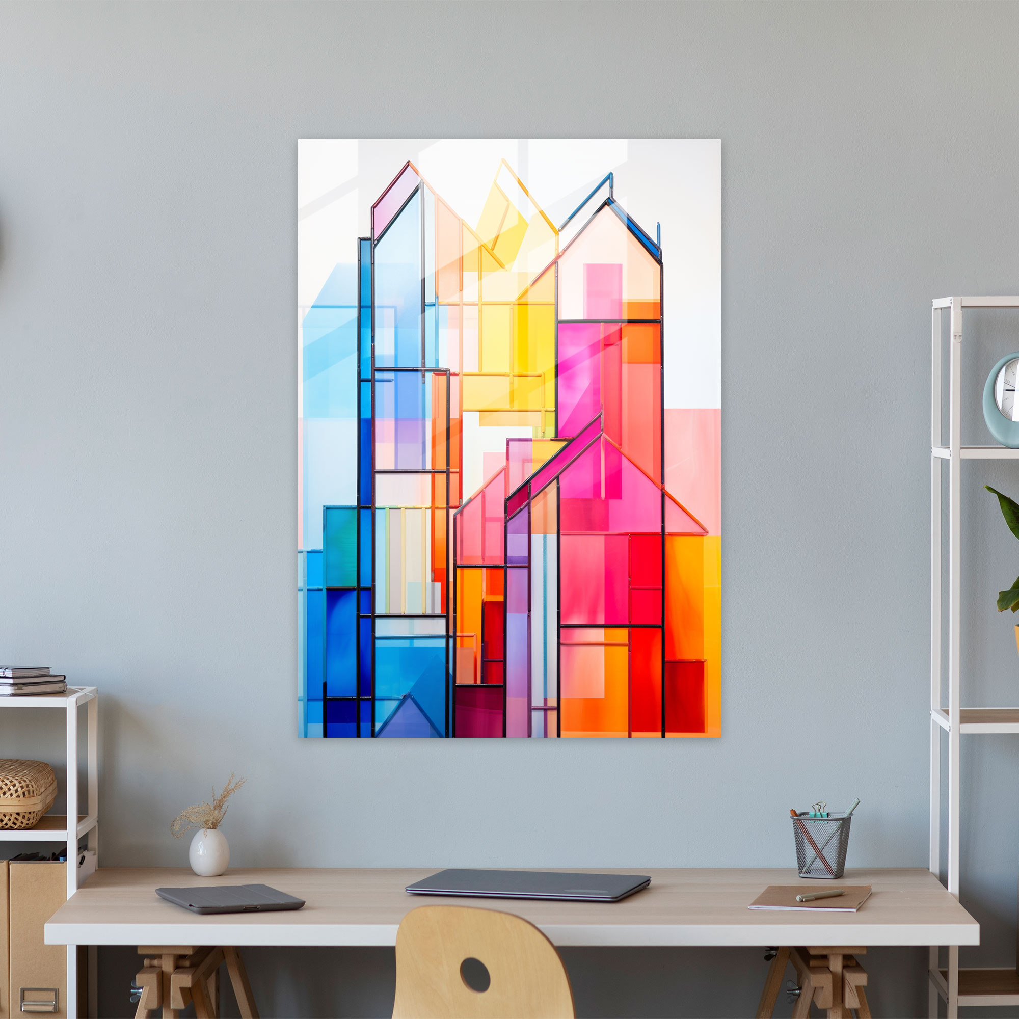 Modern Church Glass Print - Church, Modern Art, Glass Wall Art, Wall Decoration