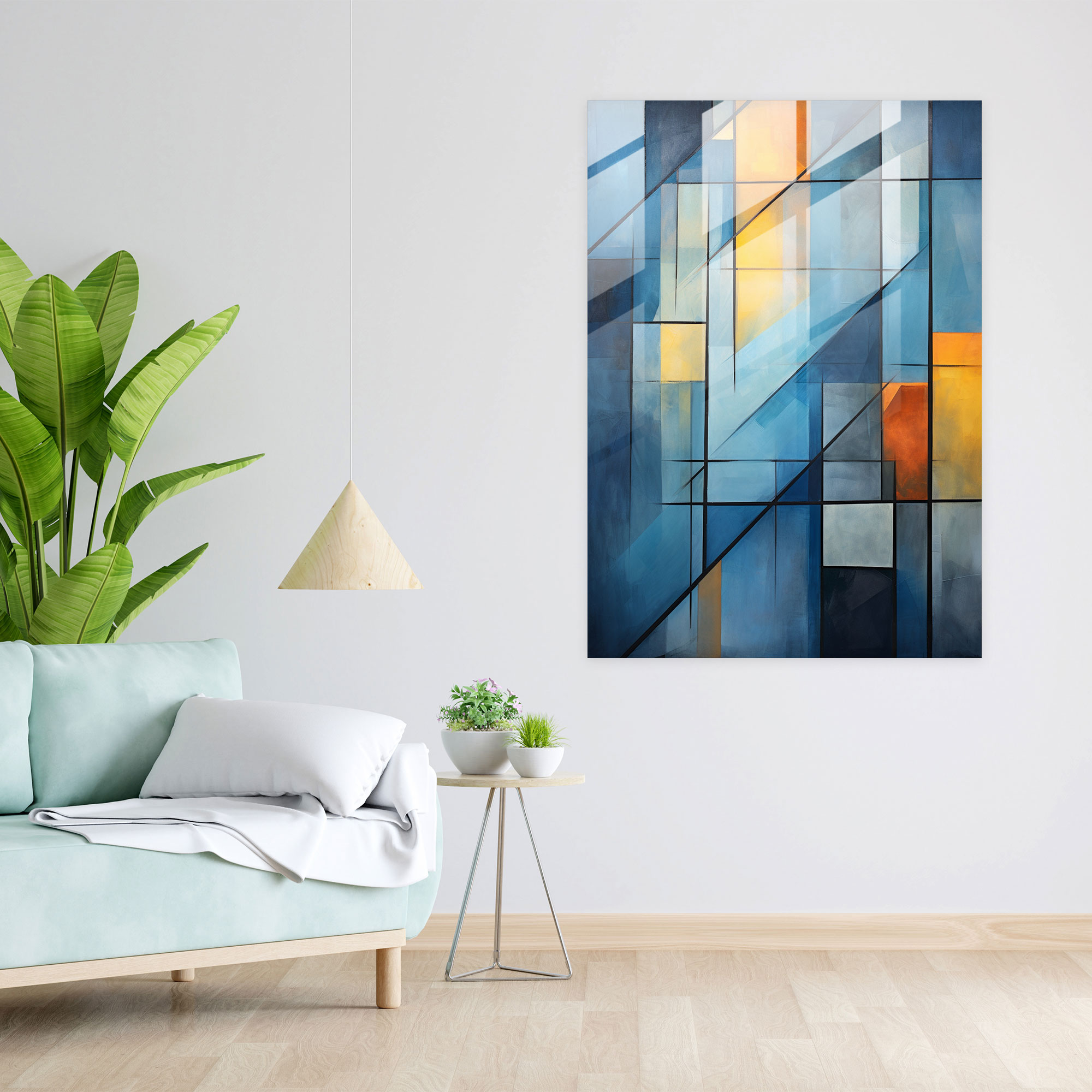 Geometric Church Window Glass Print - Church, Glass Print, Modern Art, Abstract Representation