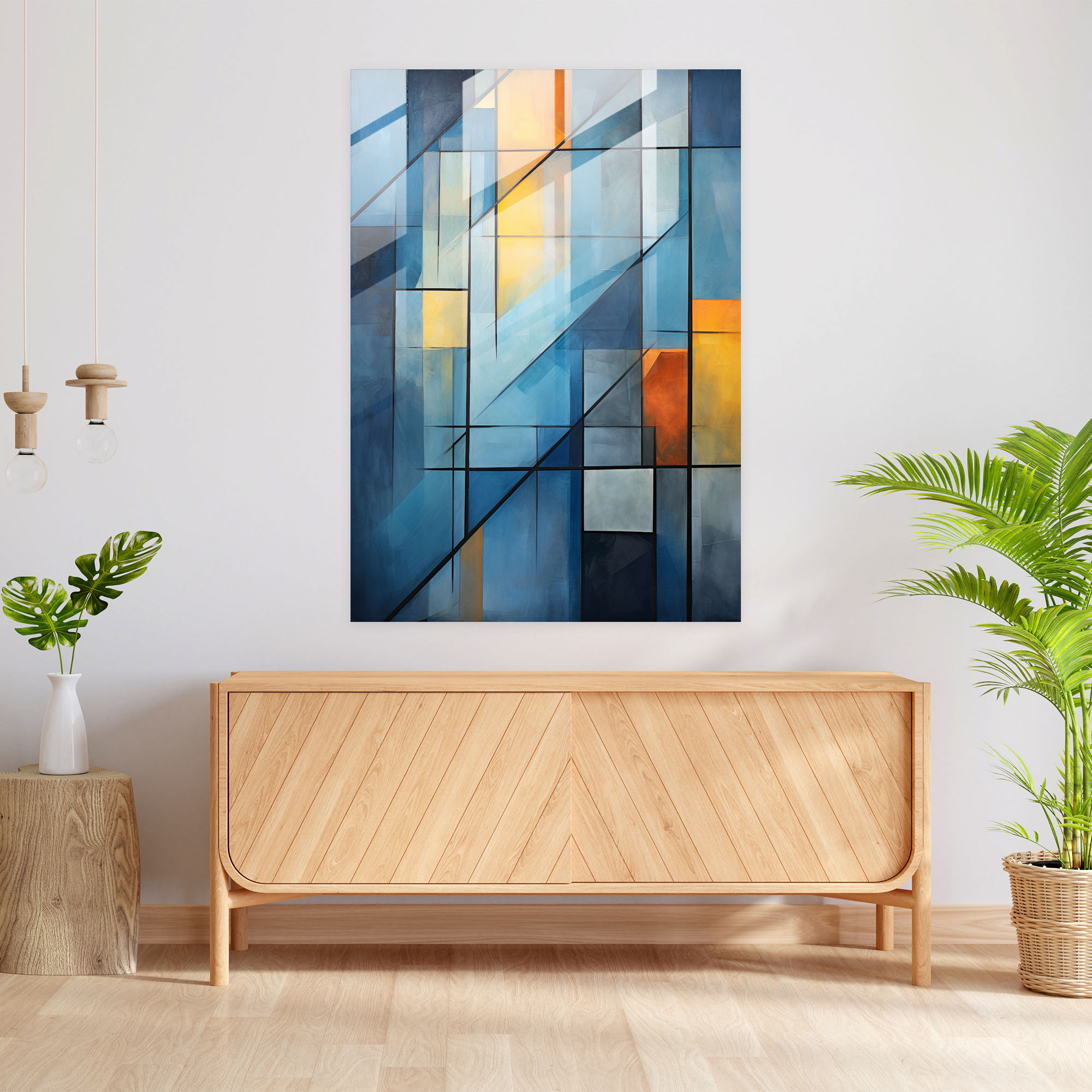 Geometric Church Window Glass Print - Church, Glass Print, Modern Art, Abstract Representation