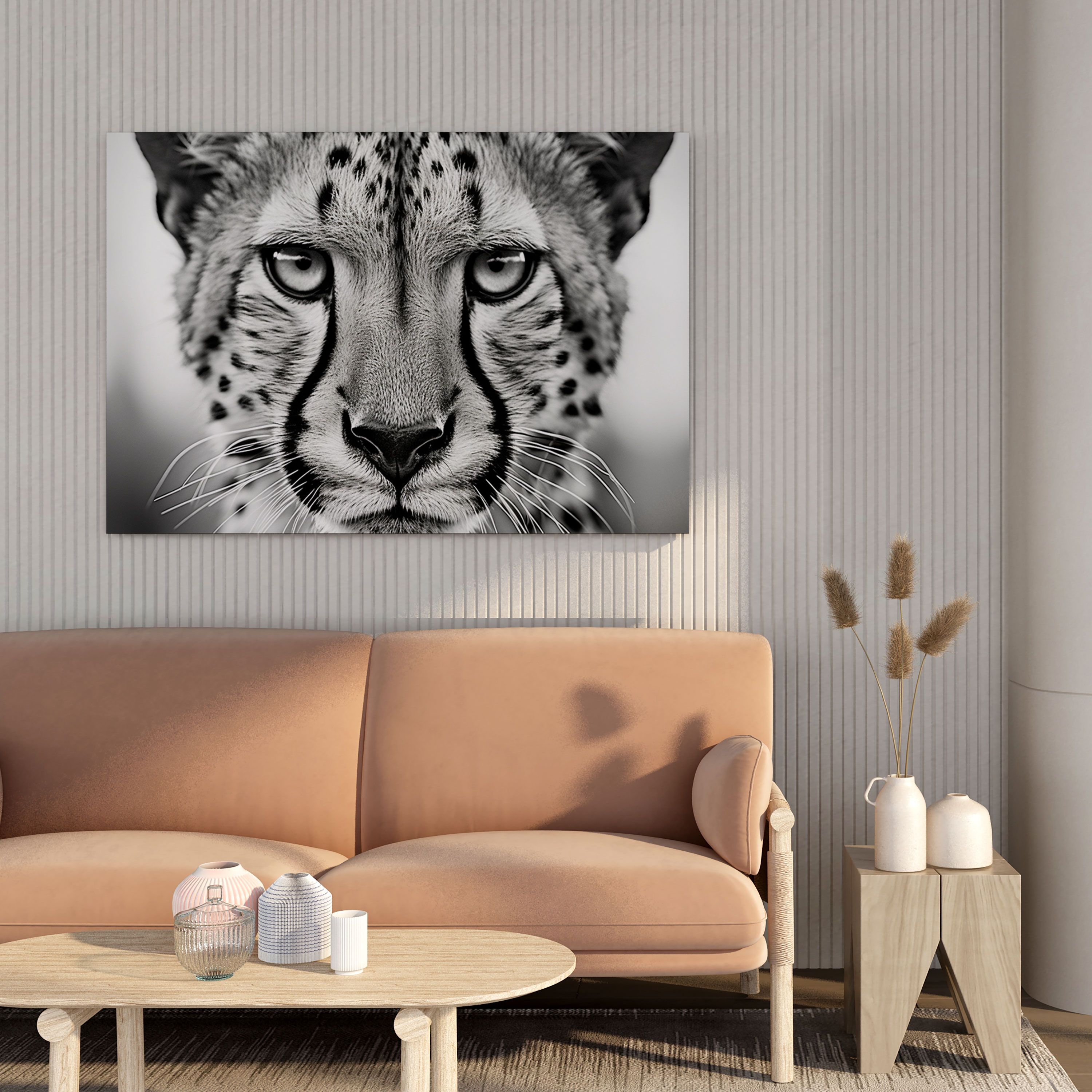 Cheetah Canvas Print - Black And White Photography Wall Art - Cheetah, Cheetah, Black And White Photography, Canvas Wall Art