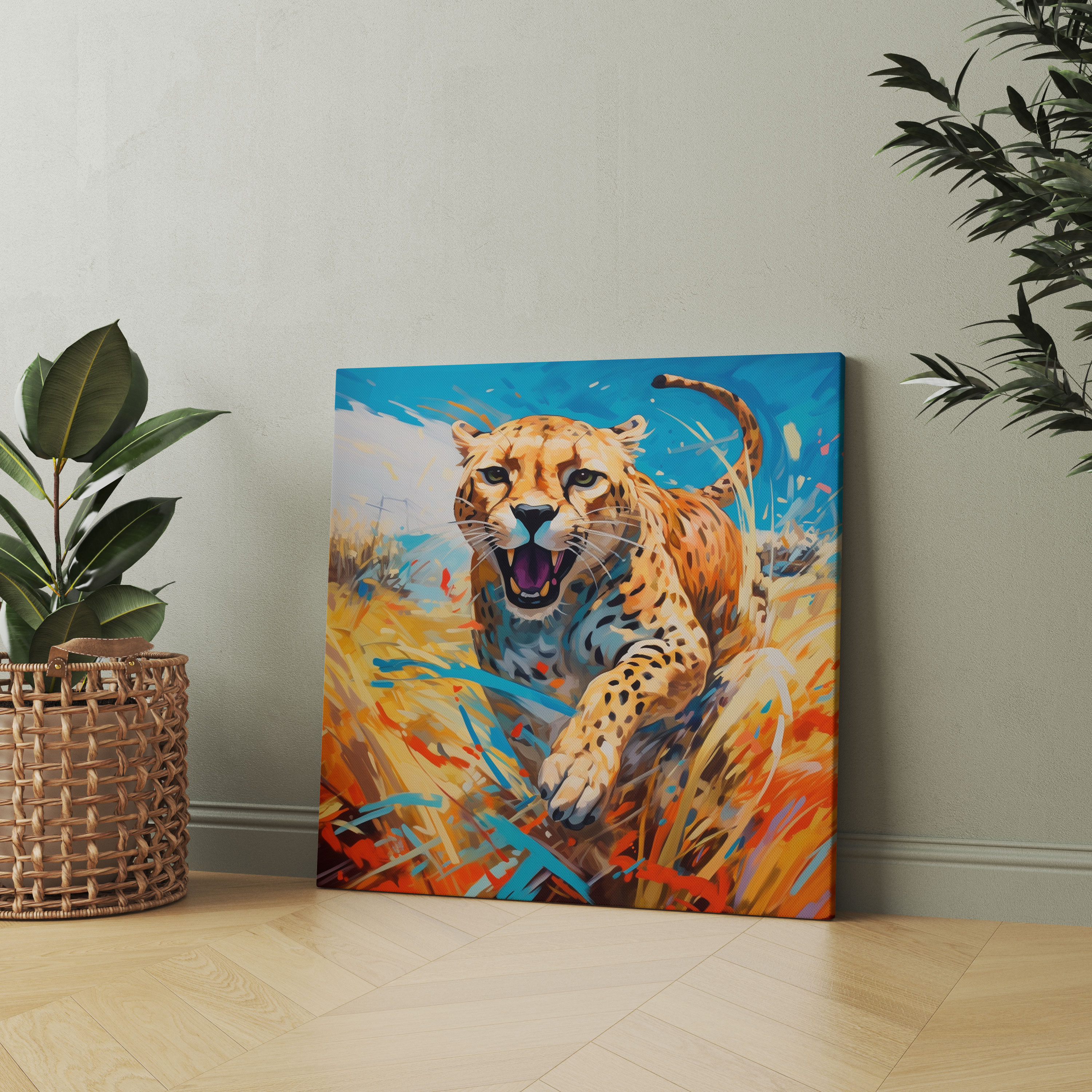 Cheetah Canvas Print - Abstract Cheetah Wall Art - Cheetah, Wall Art, Home Decoration, Wall Decoration