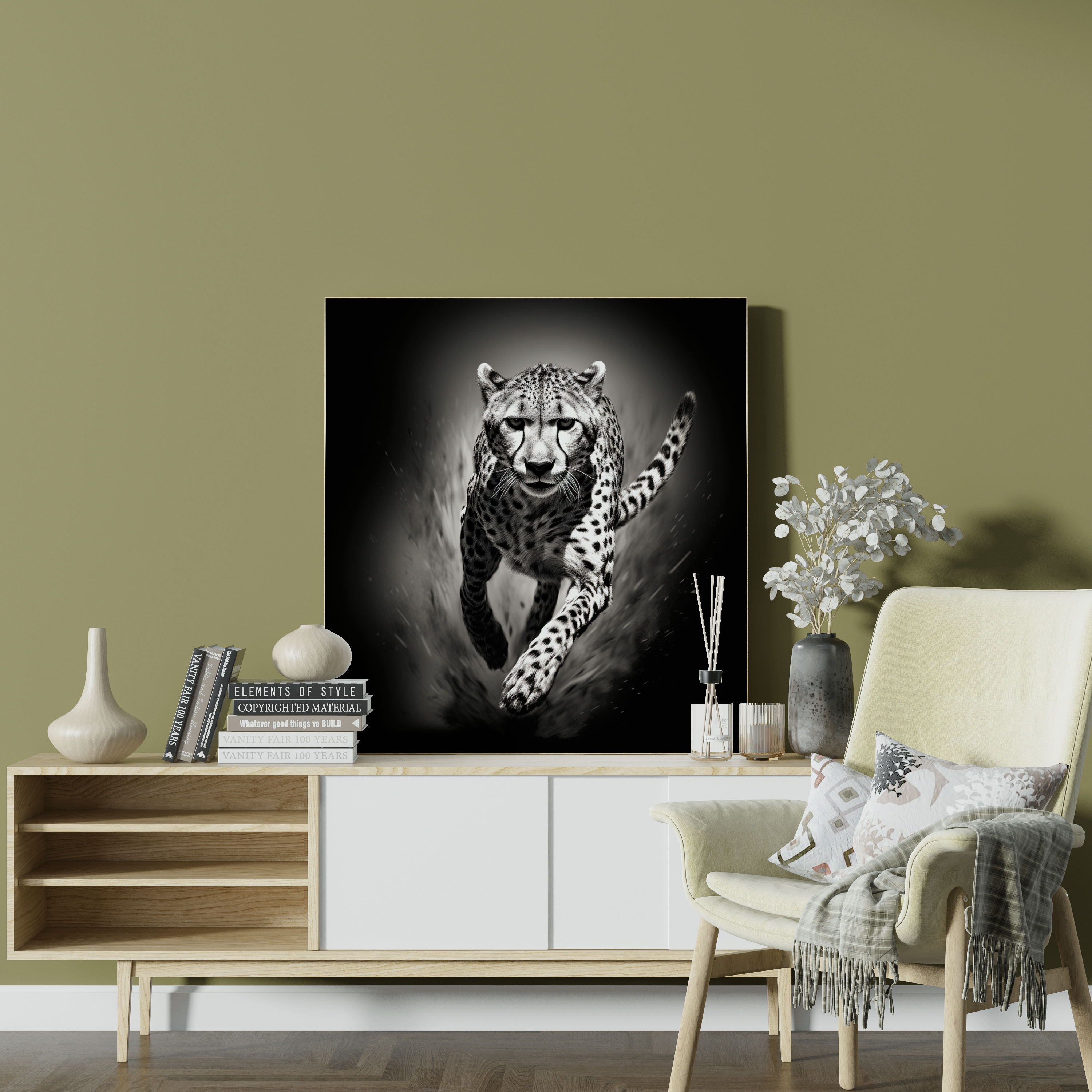 Cheetah Canvas Print - Graceful Cheetah Wall Art - Cheetah, Canvas Wall Art, Home Decoration, Canvas Print