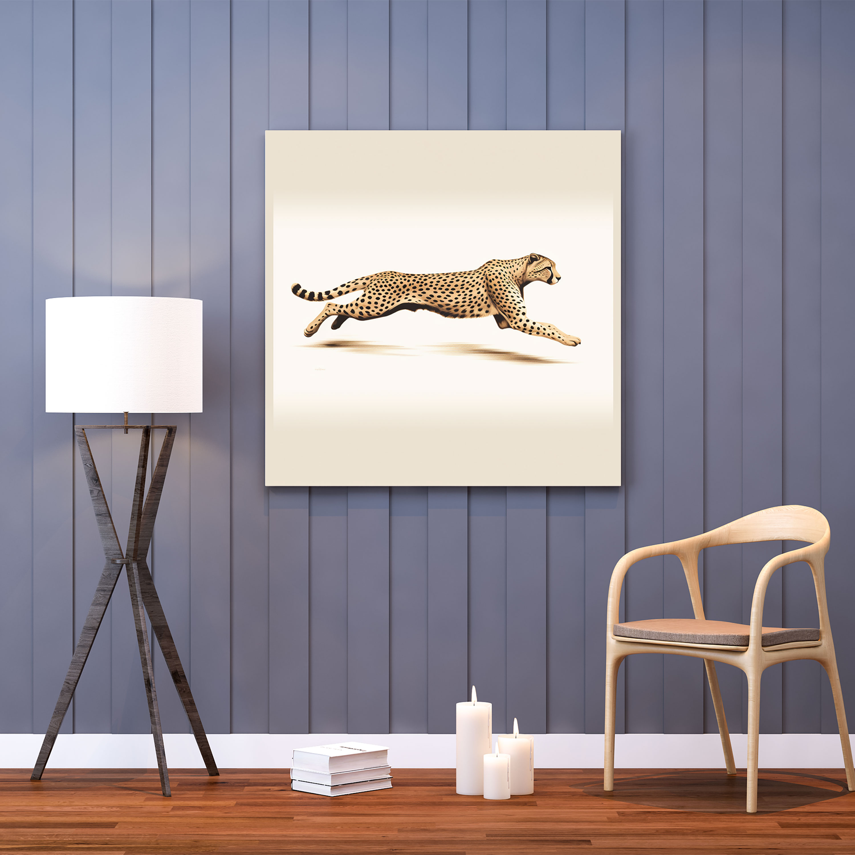 Cheetah Canvas Print - Minimalist Cheetah Wall Art - Cheetah, Wall Decoration, Modern And Minimalist, Speed And Agility