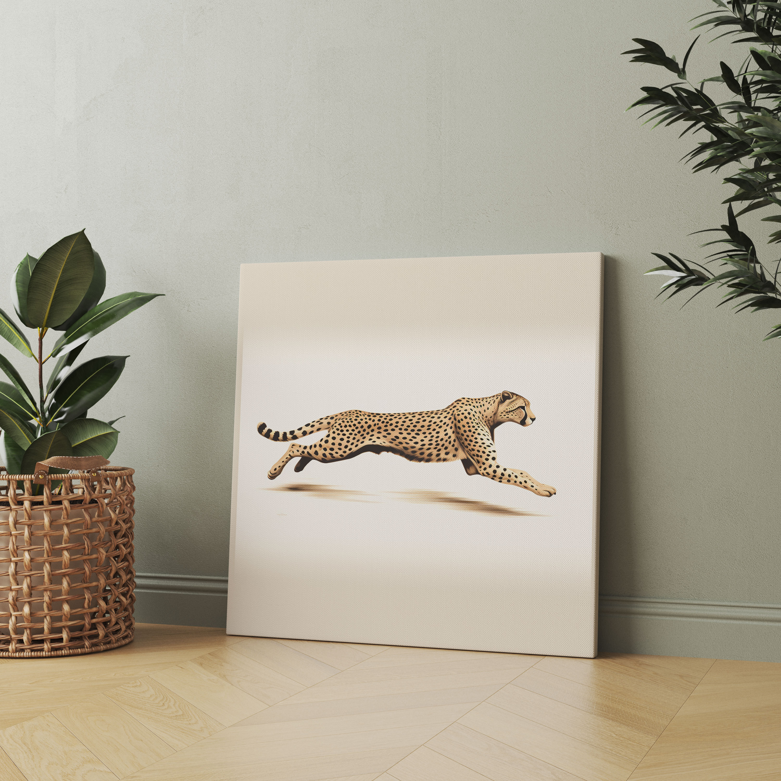 Cheetah Canvas Print - Minimalist Cheetah Wall Art - Cheetah, Wall Decoration, Modern And Minimalist, Speed And Agility
