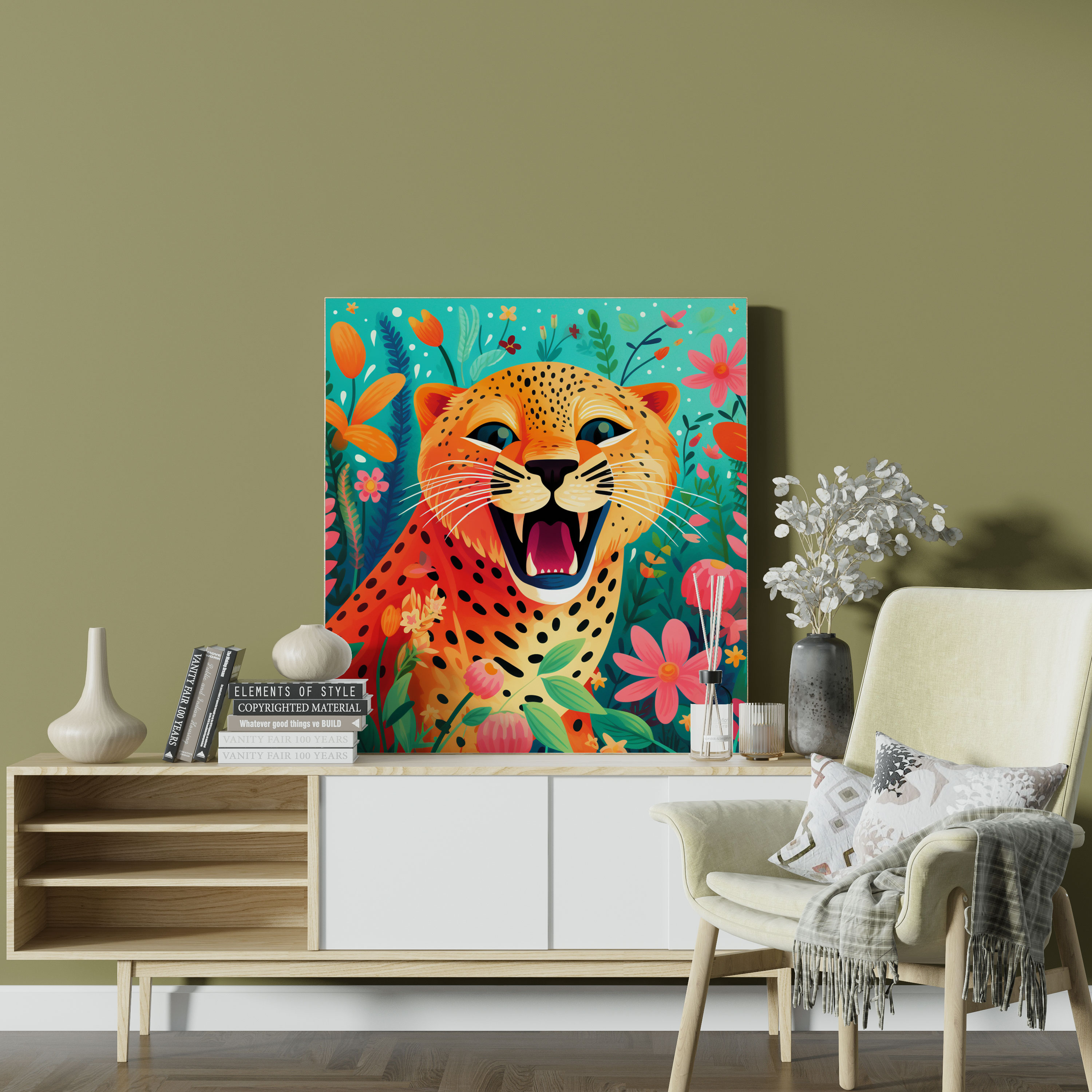 Cheetah Canvas Print - Whimsical Cheetah Wall Art - Cheetah, Joy And Playfulness, Cheetah, Wall Decoration