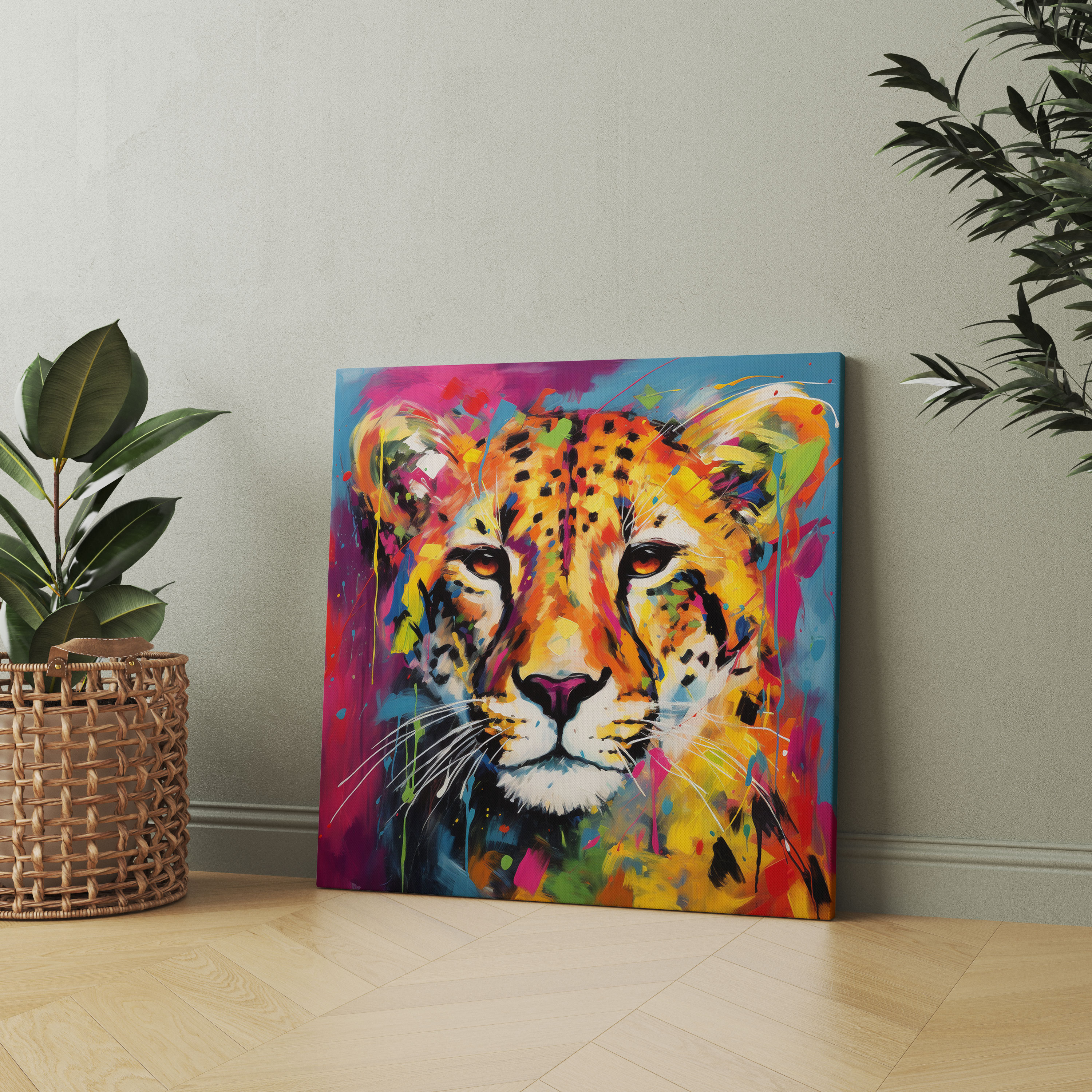 Cheetah Canvas Print - Abstract Cheetah Wall Art - Cheetah, Abstract Cheetah Wall Art, Cheetah Canvas Print, Canvas Wall Decoration