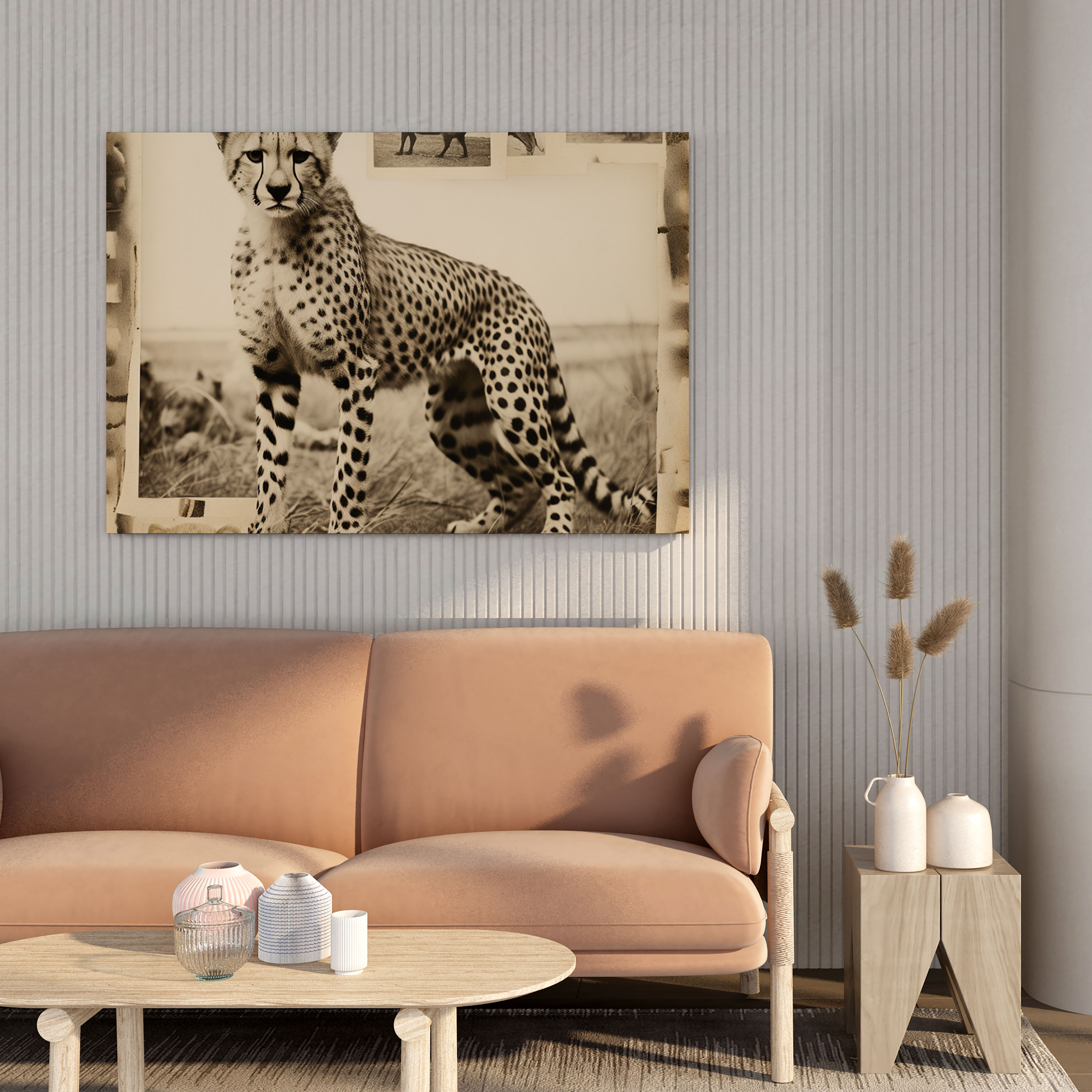 Cheetah Canvas Print - Vintage Cheetah Wall Art - Cheetah, Canvas Wall Art, Cheetah Canvas Print, Home Decoration