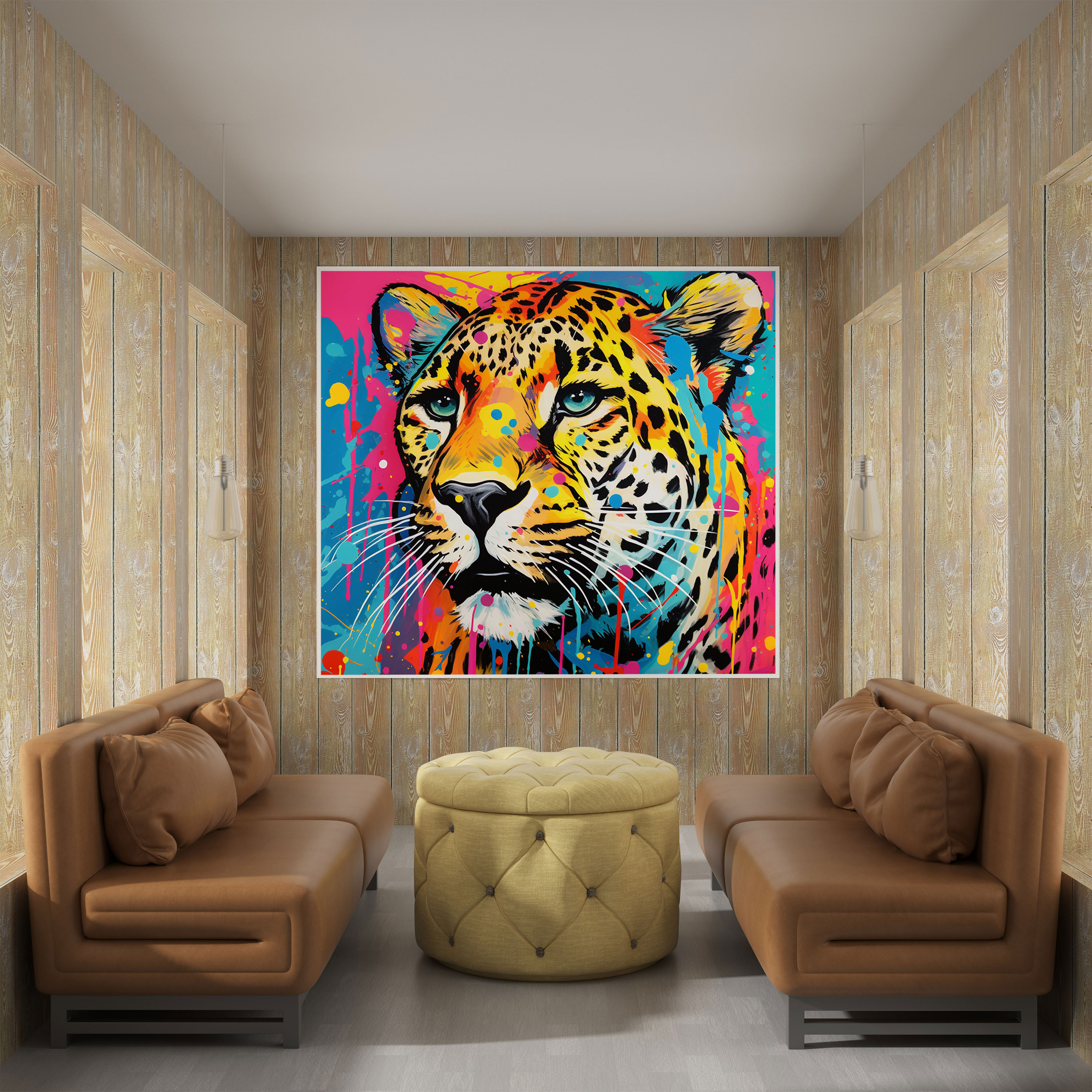 Cheetah Canvas Print - Pop Art Cheetah Wall Art - Cheetah, Canvas Wall Decoration, Canvas, Canvas Wall Art