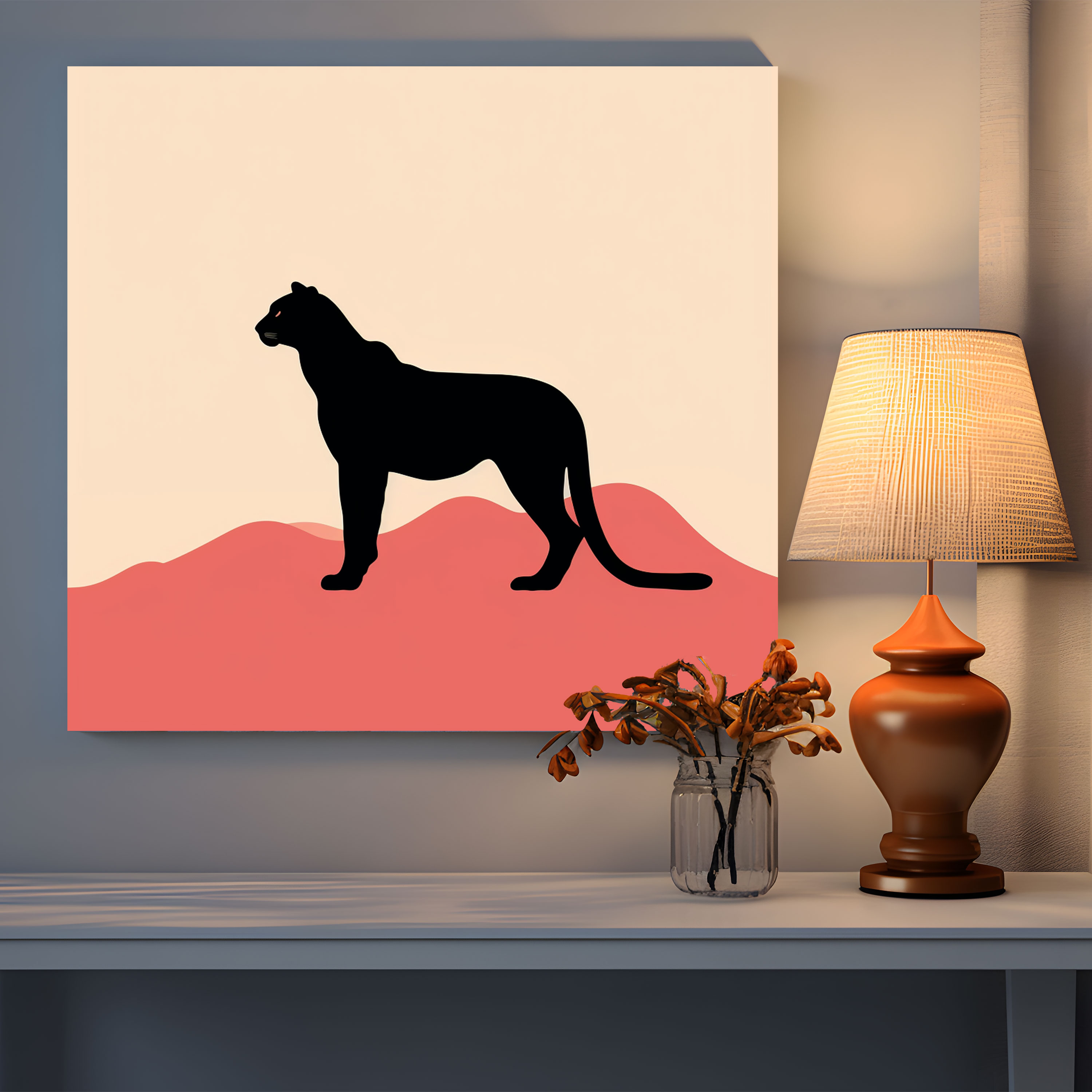 Cheetah Canvas Print - Minimalist Cheetah Wall Art - Cheetah, Cheetah Canvas Print, Canvas Wall Art, Home Decoration