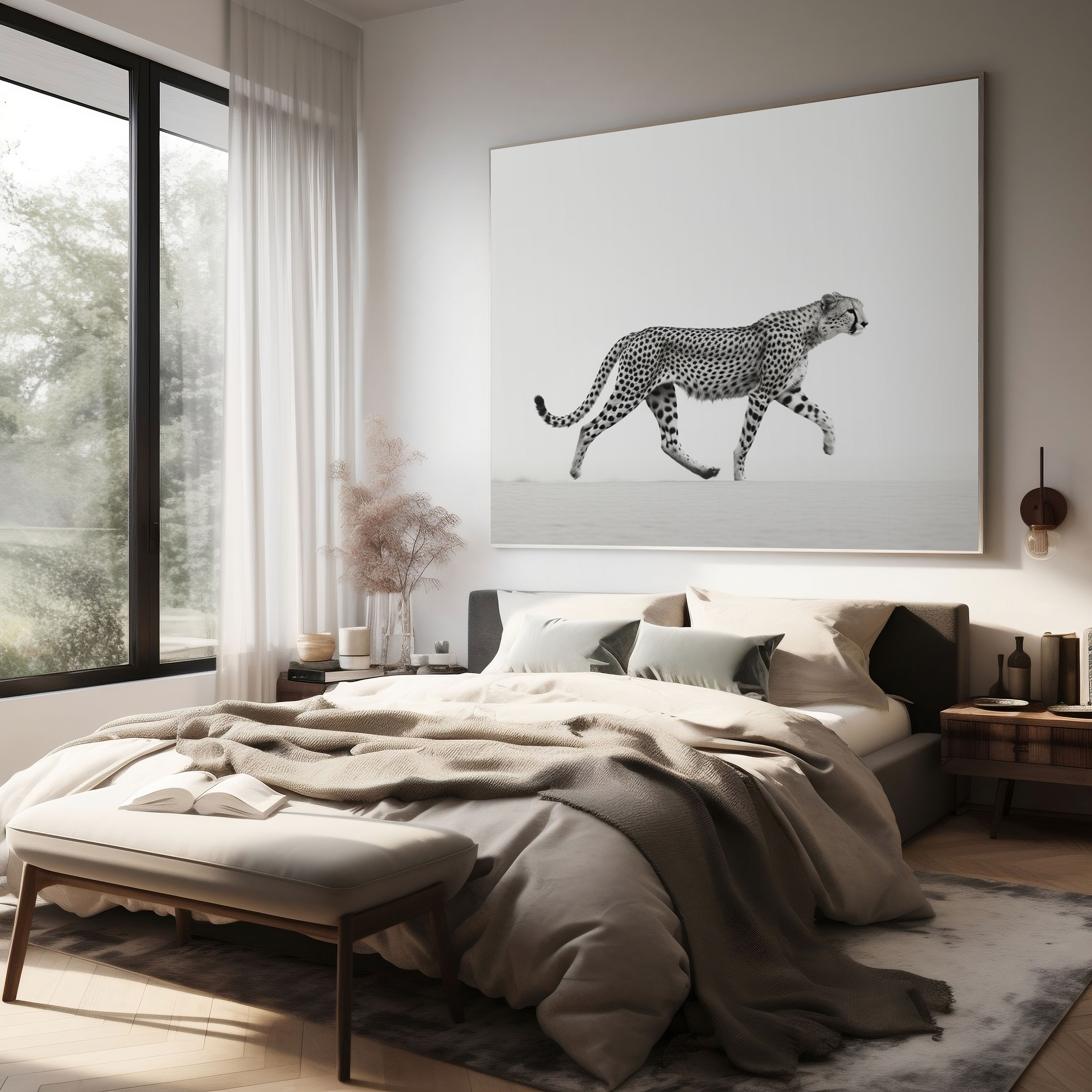 Cheetah Canvas Print - Graceful Movement - Cheetah, Wall Art, Home Decoration, Cheetah Canvas Print