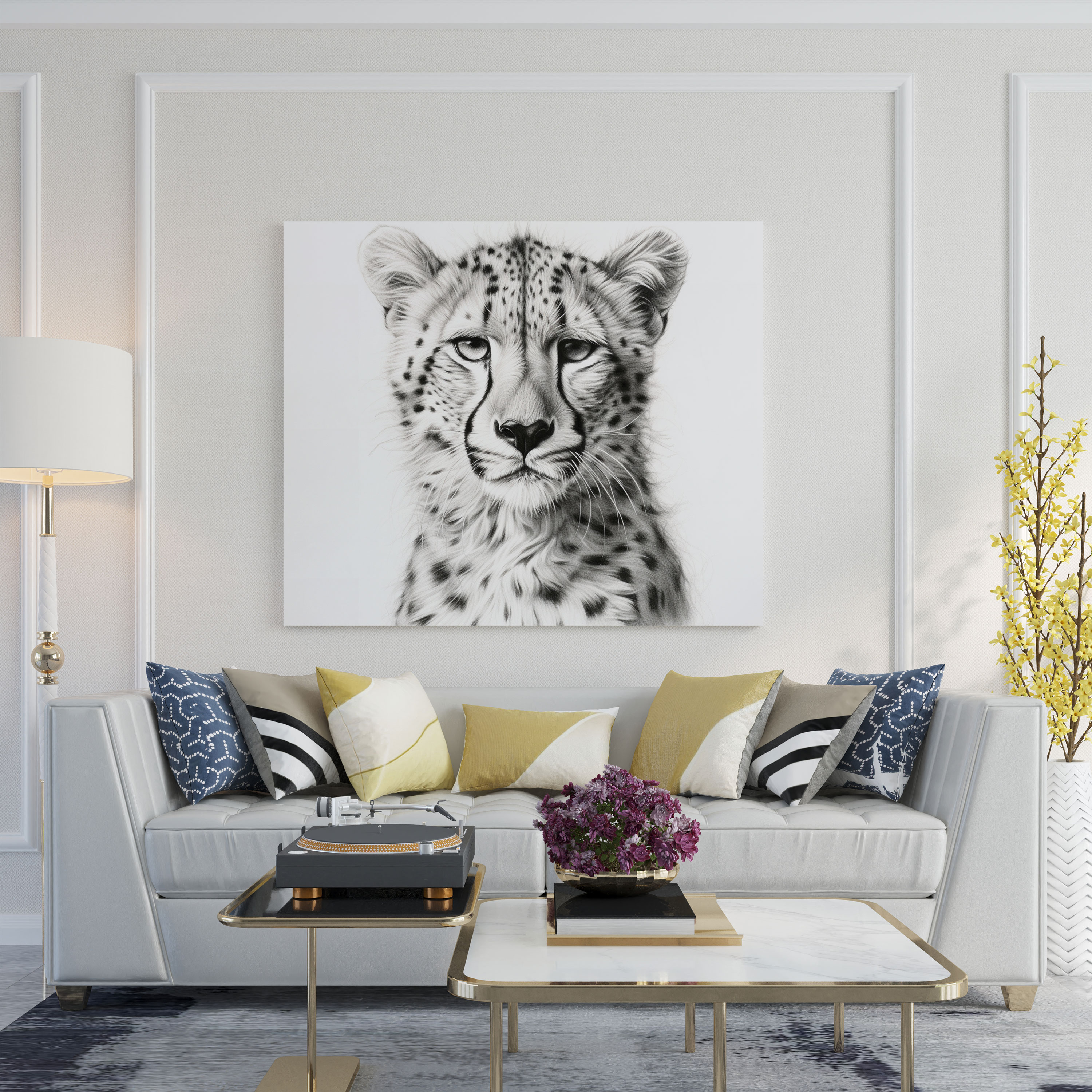 Cheetah Canvas Print - Intricate Details - Cheetah, Cheetah Wall Decoration, Canvas Print, Home Decoration