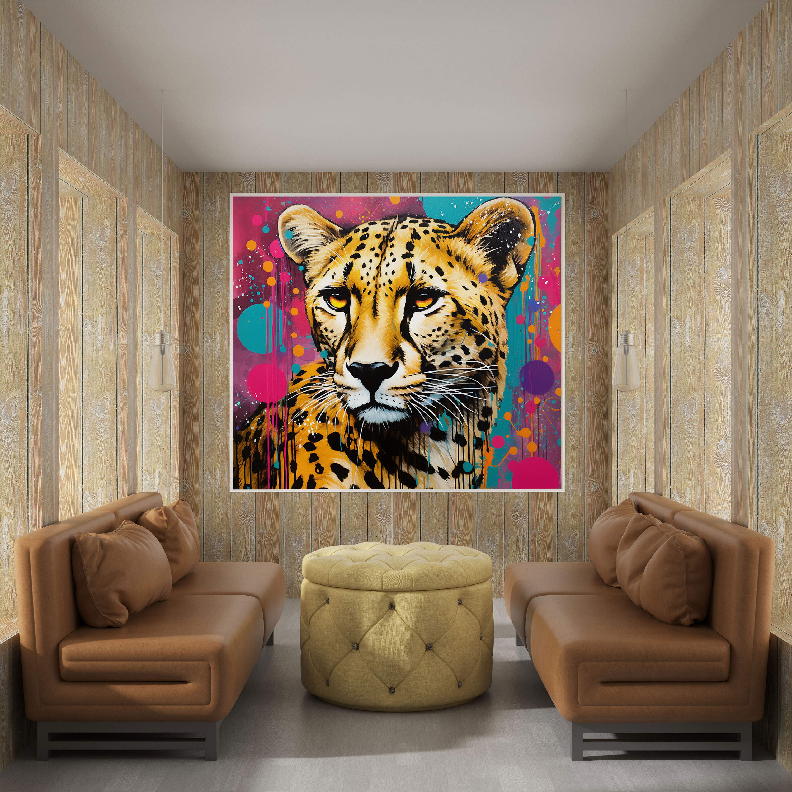 Cheetah Wall Art - Abstract Textures - Cheetah, Cheetah Wall Decoration, Home Decoration, Wall Art
