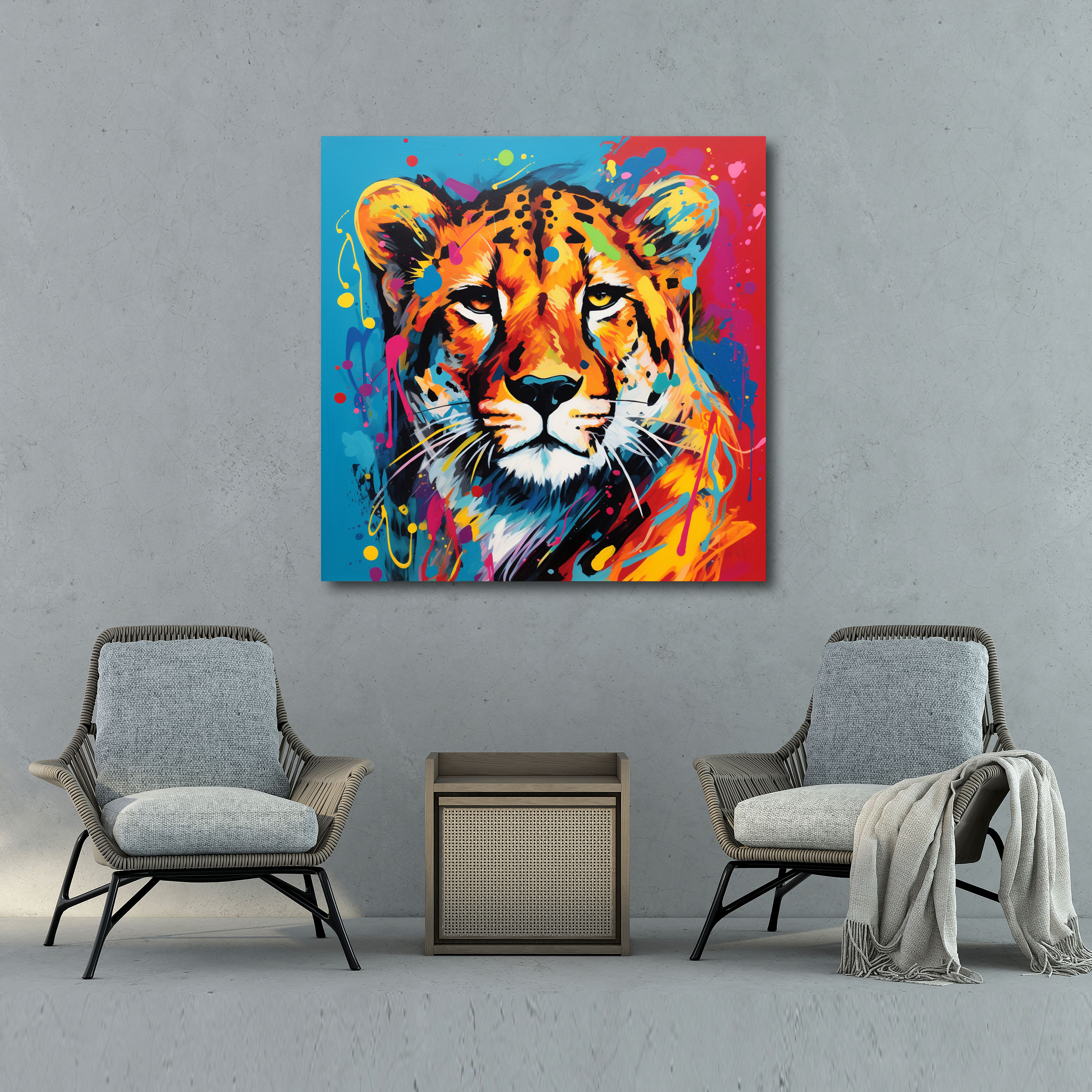 Cheetah Canvas Print - Cheetah, Canvas, Canvas Print, Home Decoration