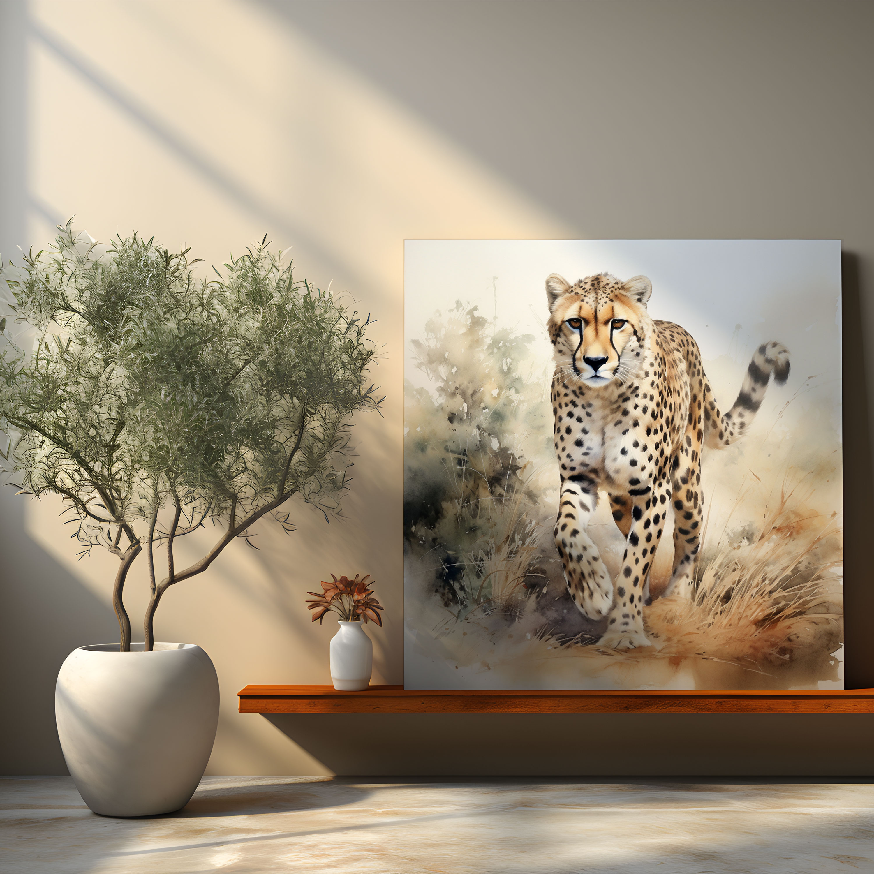 Cheetah Canvas Print - Cheetah, Home Decoration, Canvas Wall Art, Cheetah