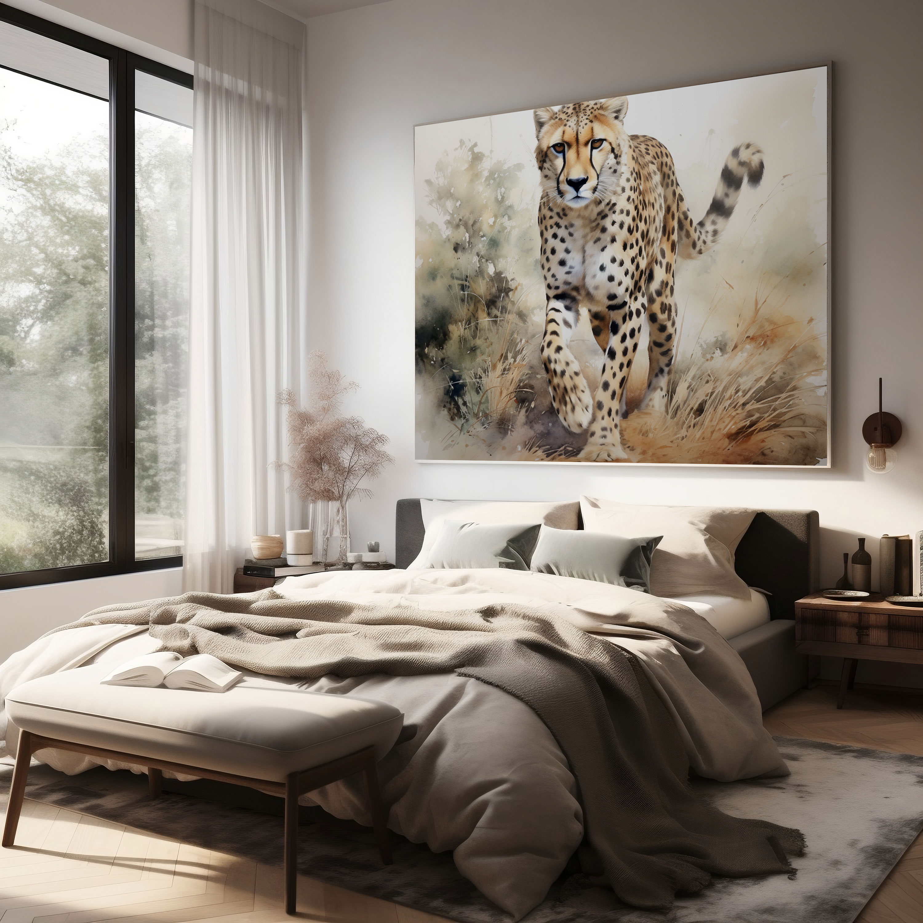 Cheetah Canvas Print - Cheetah, Home Decoration, Canvas Wall Art, Cheetah