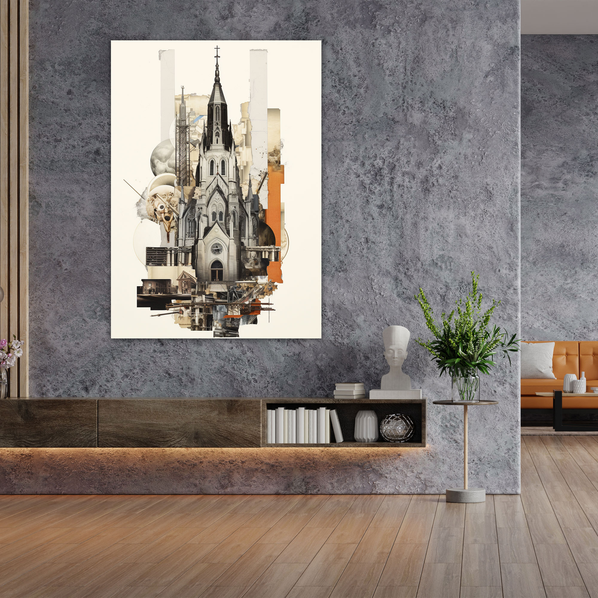 Modern Kilise Kanvas Tablo - Kilise Modern Sanatsal Kanvas Yol