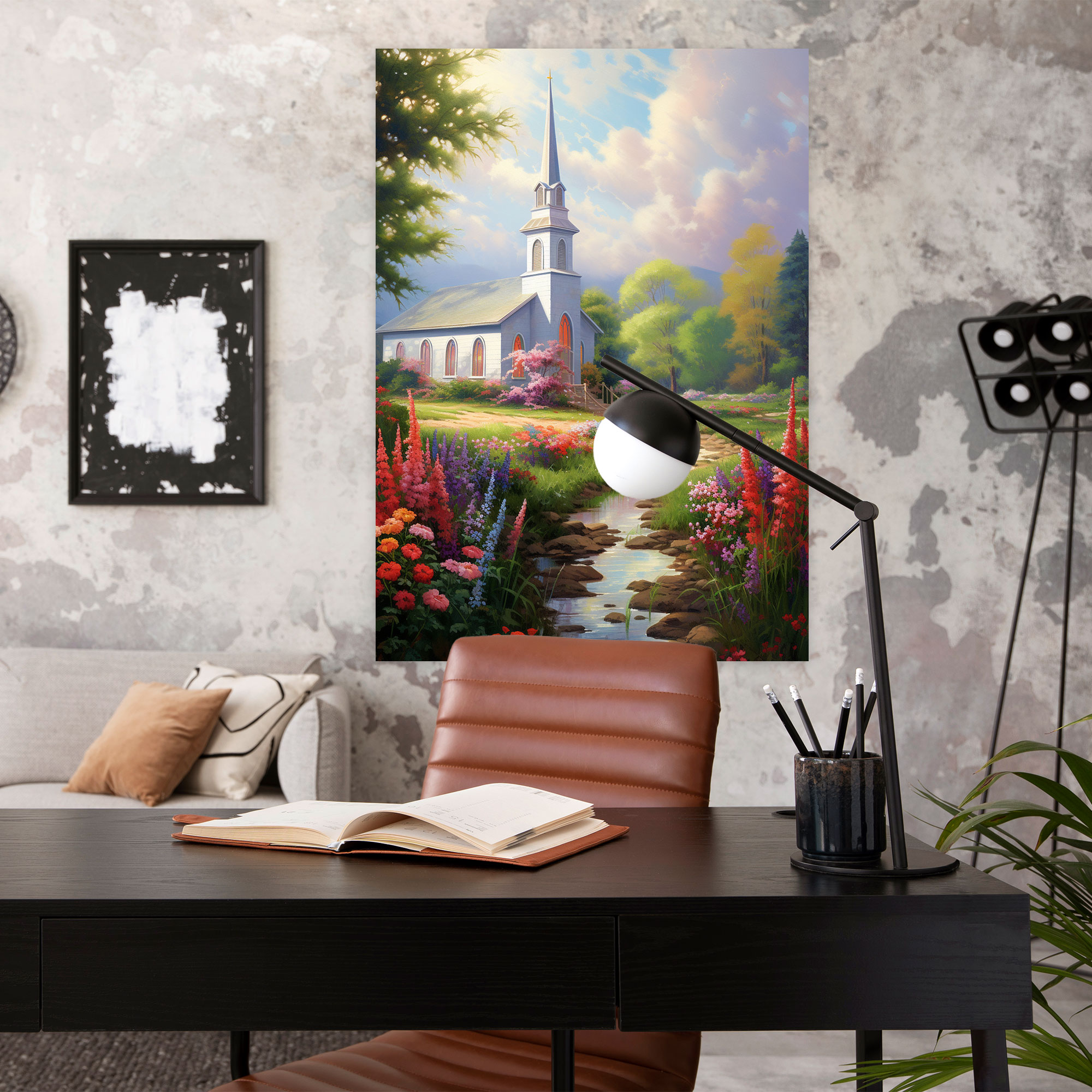 Church Canvas Print - Church, Canvas, Serene Countryside, Canvas Wall Art