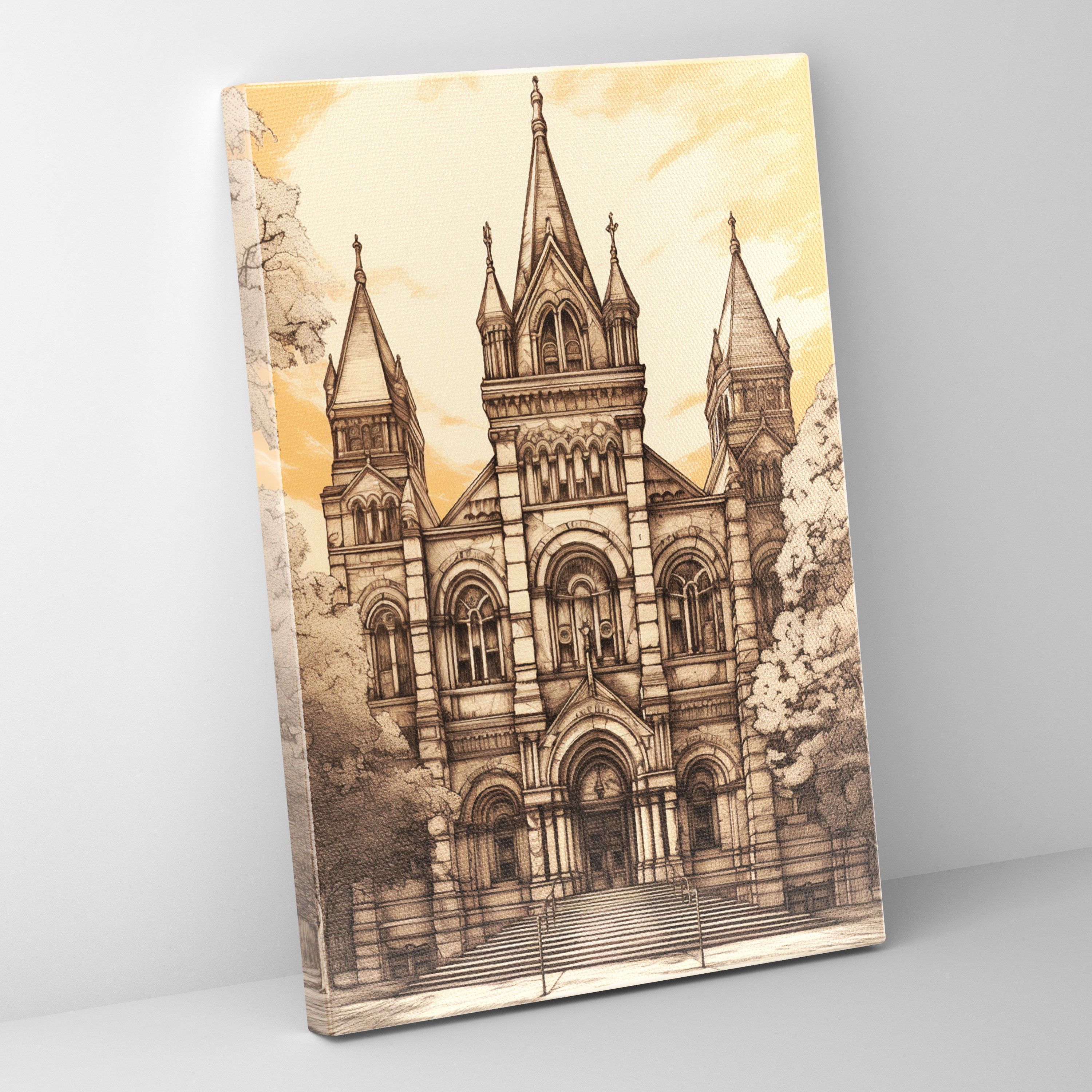 Historic Church Canvas Print - Church, Canvas, Home Decoration, Historic