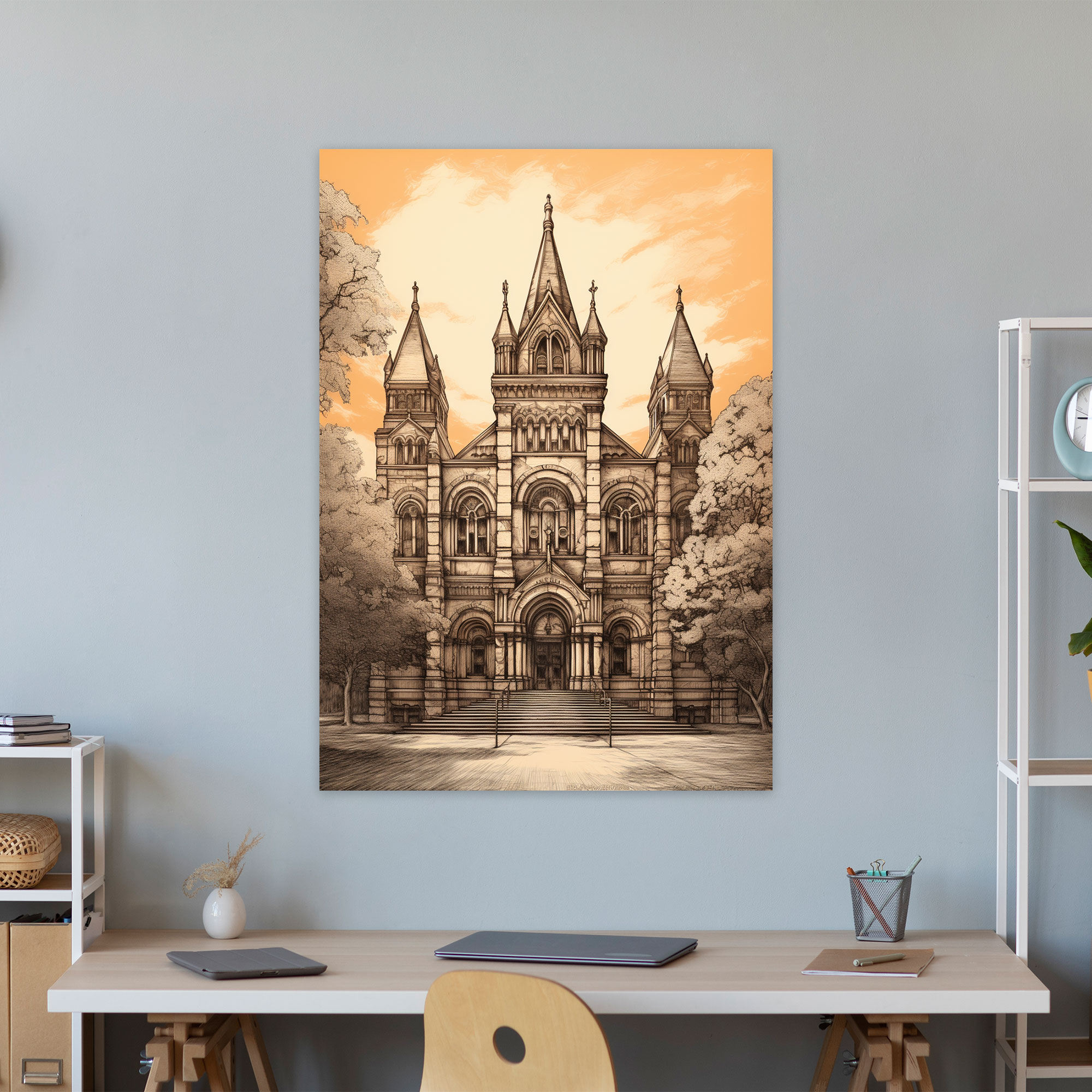 Historic Church Canvas Print - Church, Canvas, Home Decoration, Historic