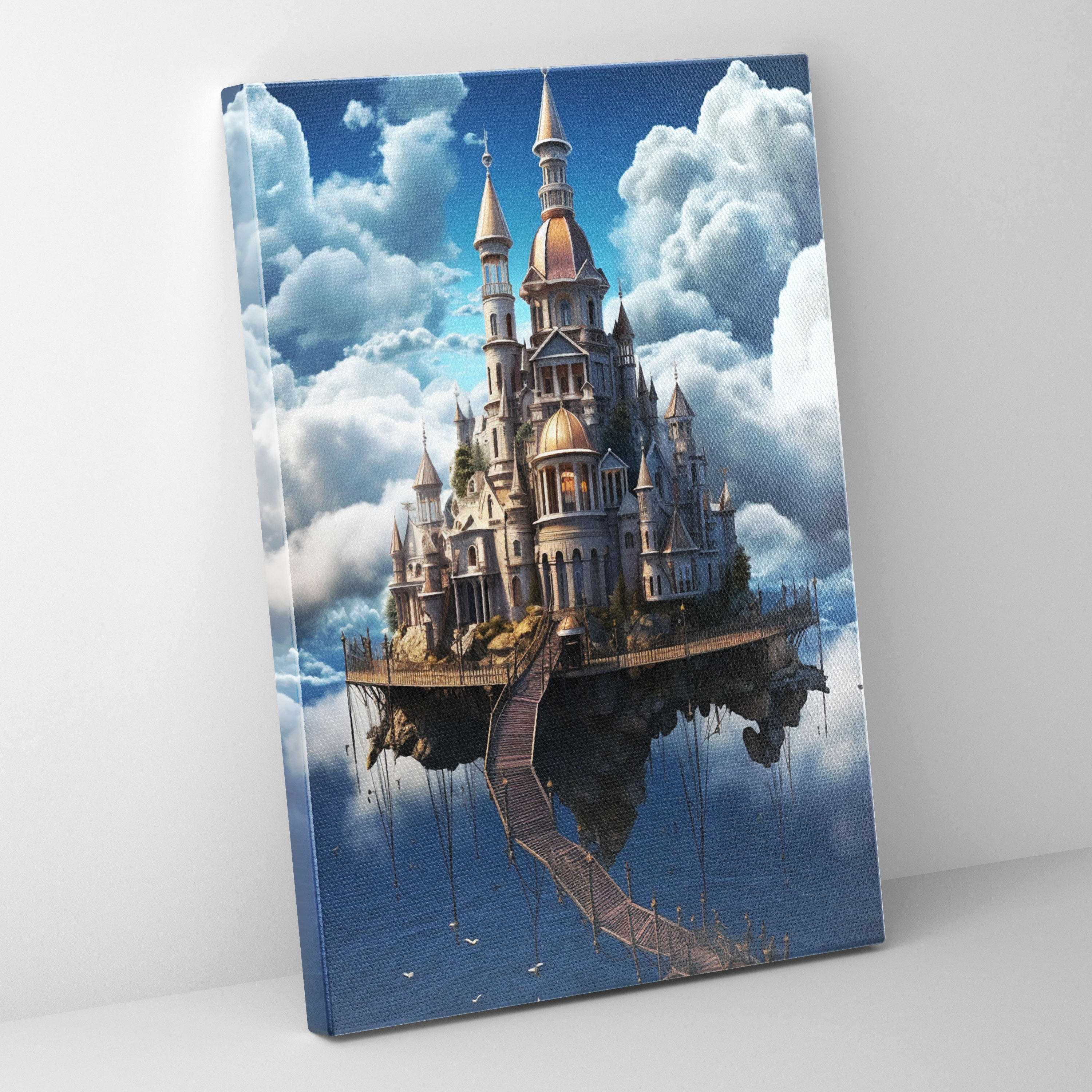 Floating Church Canvas Print - Church, Imagination, Canvas Wall Art, Canvas Print