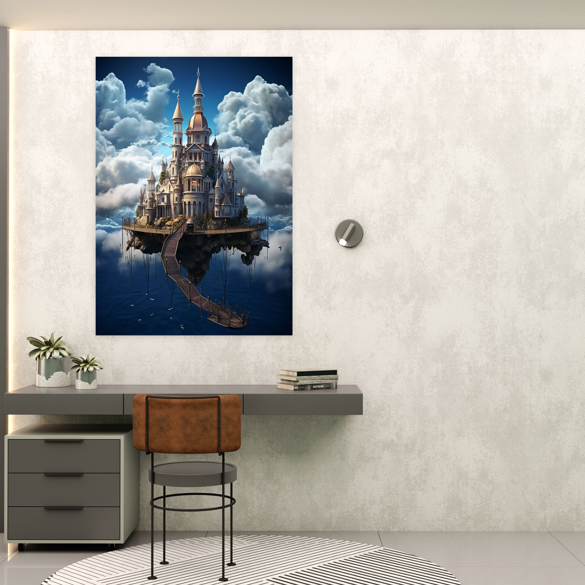 Floating Church Canvas Print - Church, Imagination, Canvas Wall Art, Canvas Print