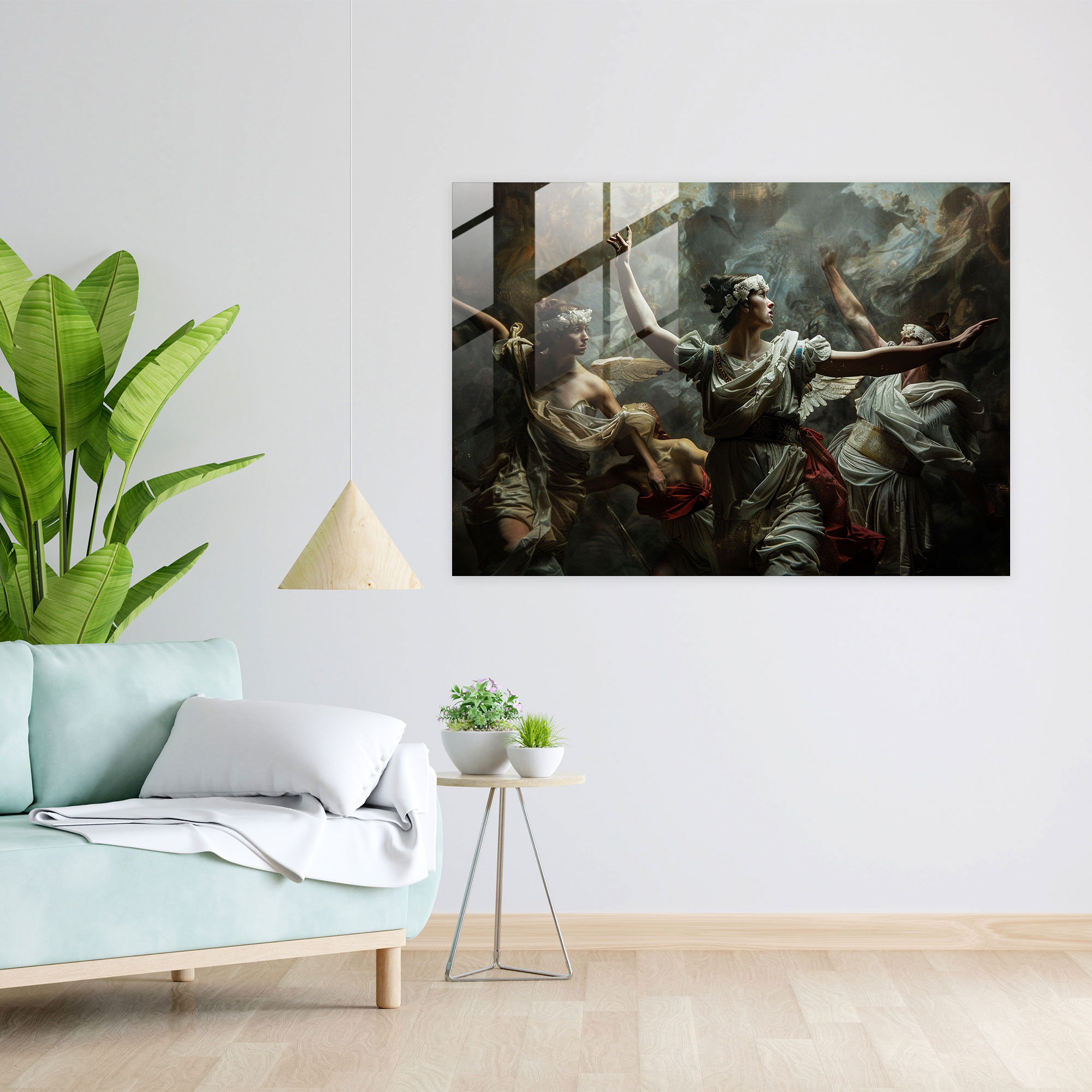 Klasik Dönem Cam Tablosu - Roma Mitolojisi - Sanat Ev Dekorasyonu