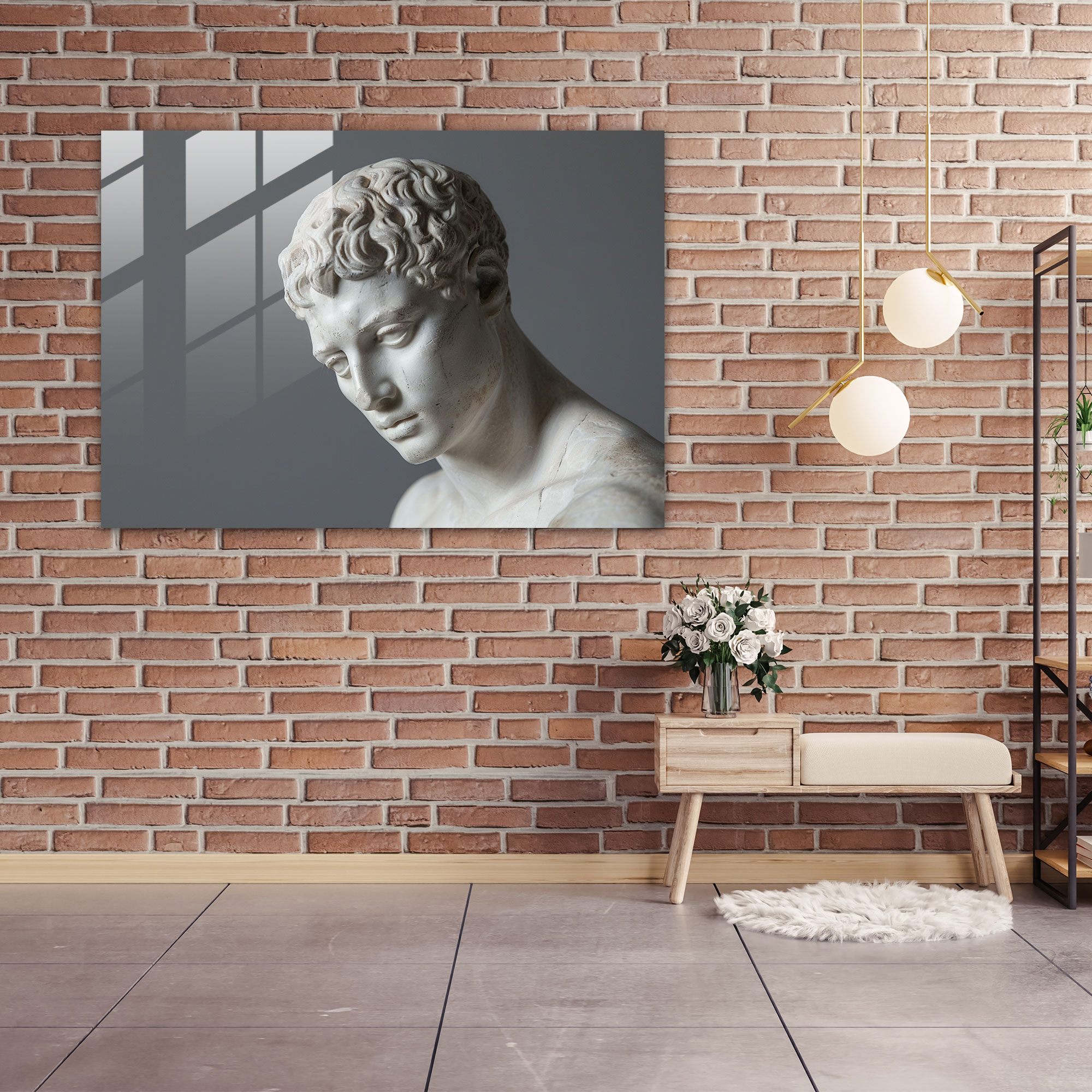 Klasik Ev Dekorasyonu - Yunan Atlet - Kanvas Tablo Cam Tablo Modern Sanat