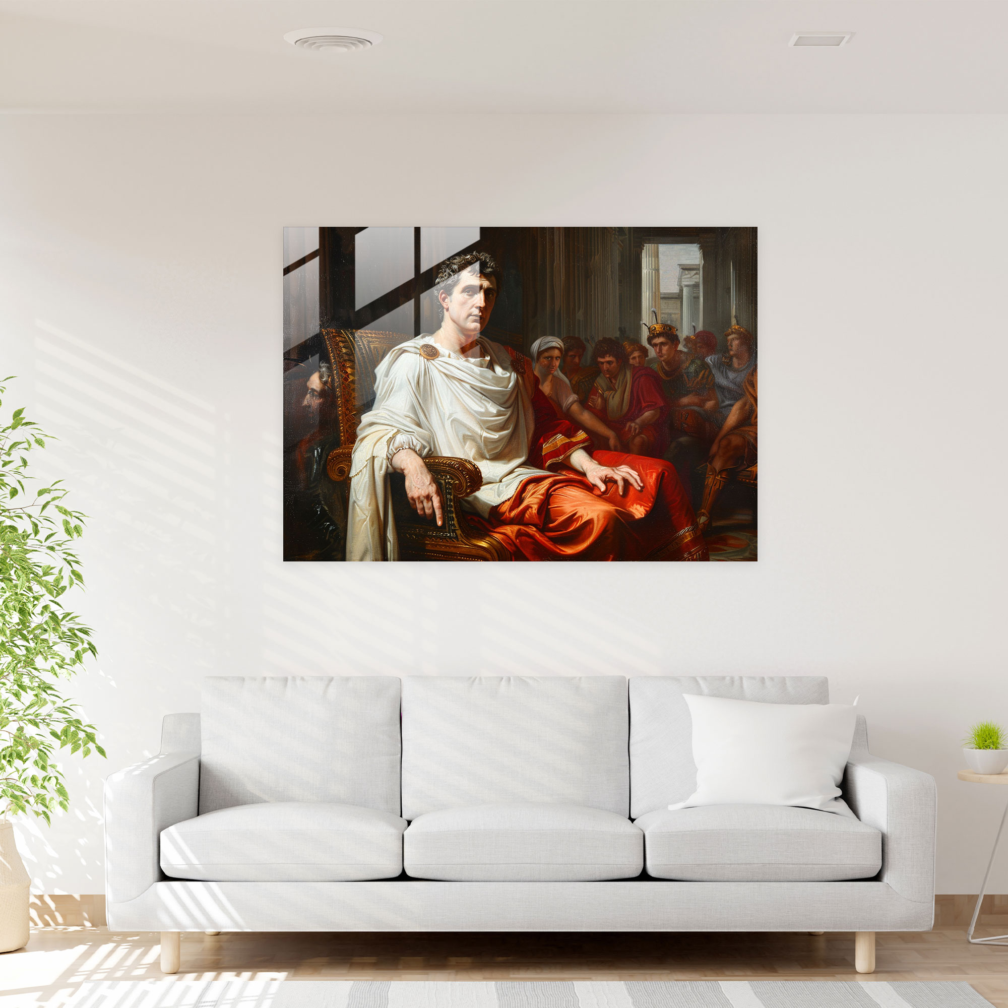 Klasik Duvar Dekorasyonu - Roma İmparatoru - Modern Sanat Klasik Cam Tablo
