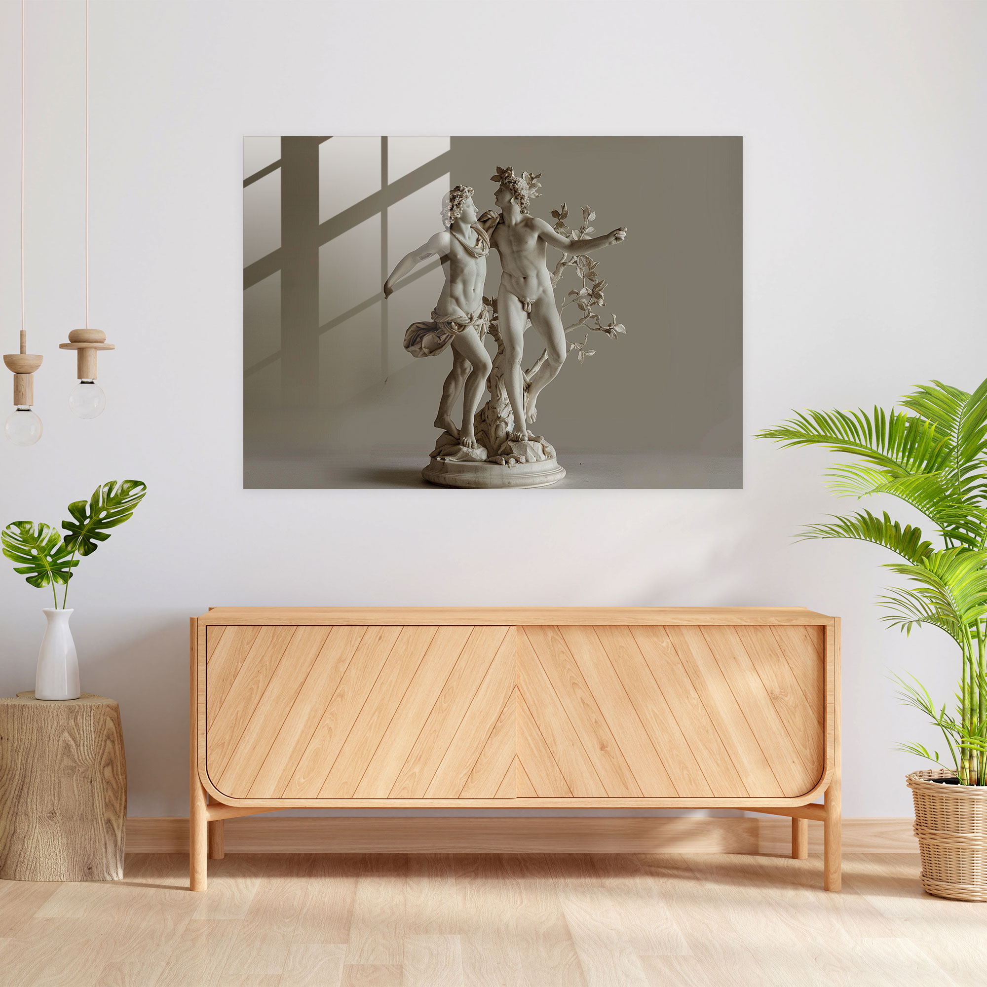 Klasik Tema Cam Tablo Apollo ve Daphne - Klasik Tema Cam Sanat Apollo