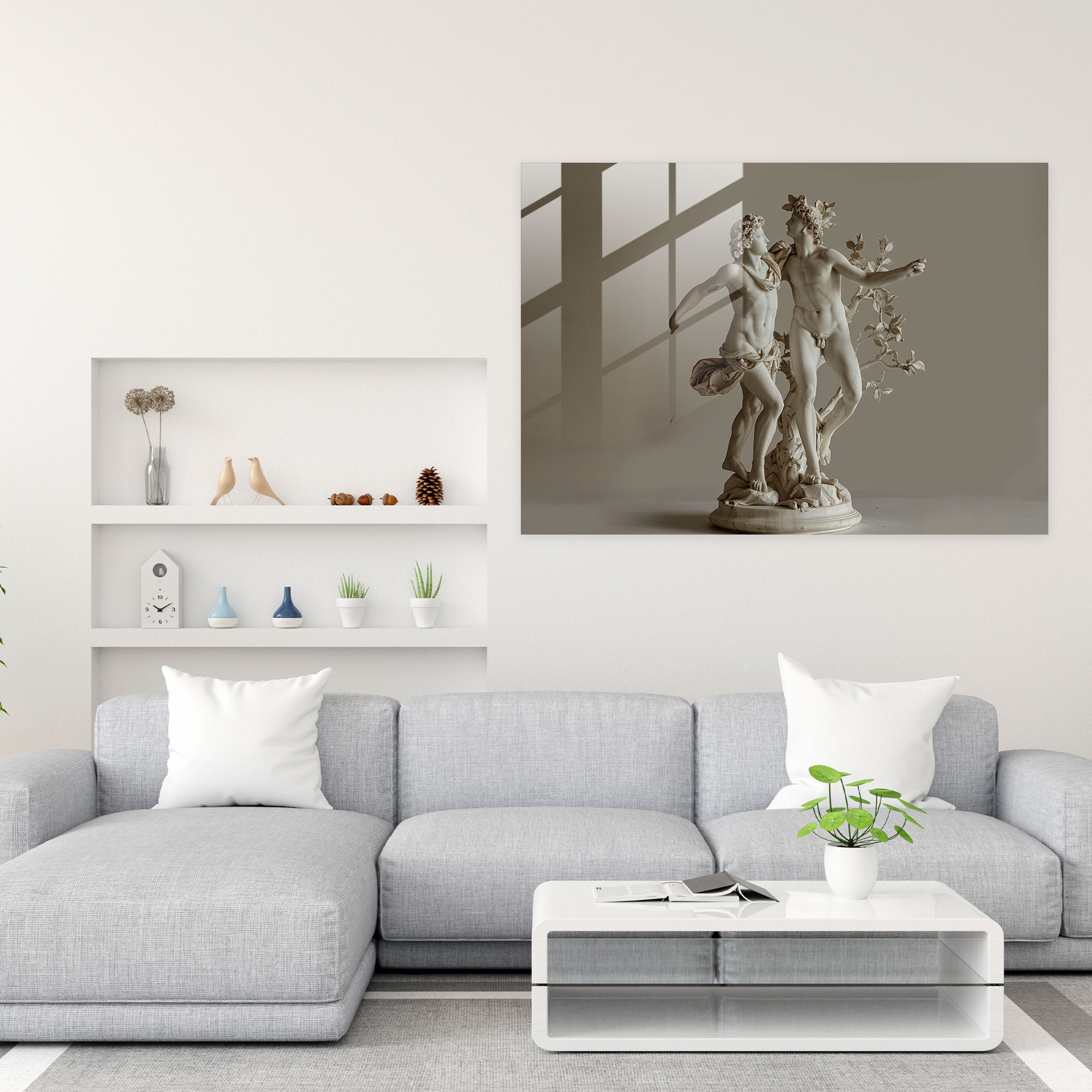 Klasik Tema Cam Tablo Apollo ve Daphne - Klasik Tema Cam Sanat Apollo