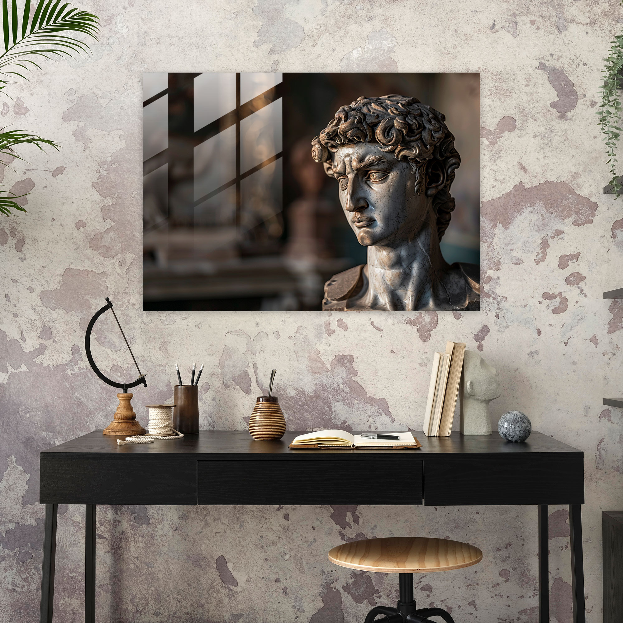Klasikçilik Modern Sanat David Michelangelo - Ev Dekorasyonu Cam Tablo Sanatı