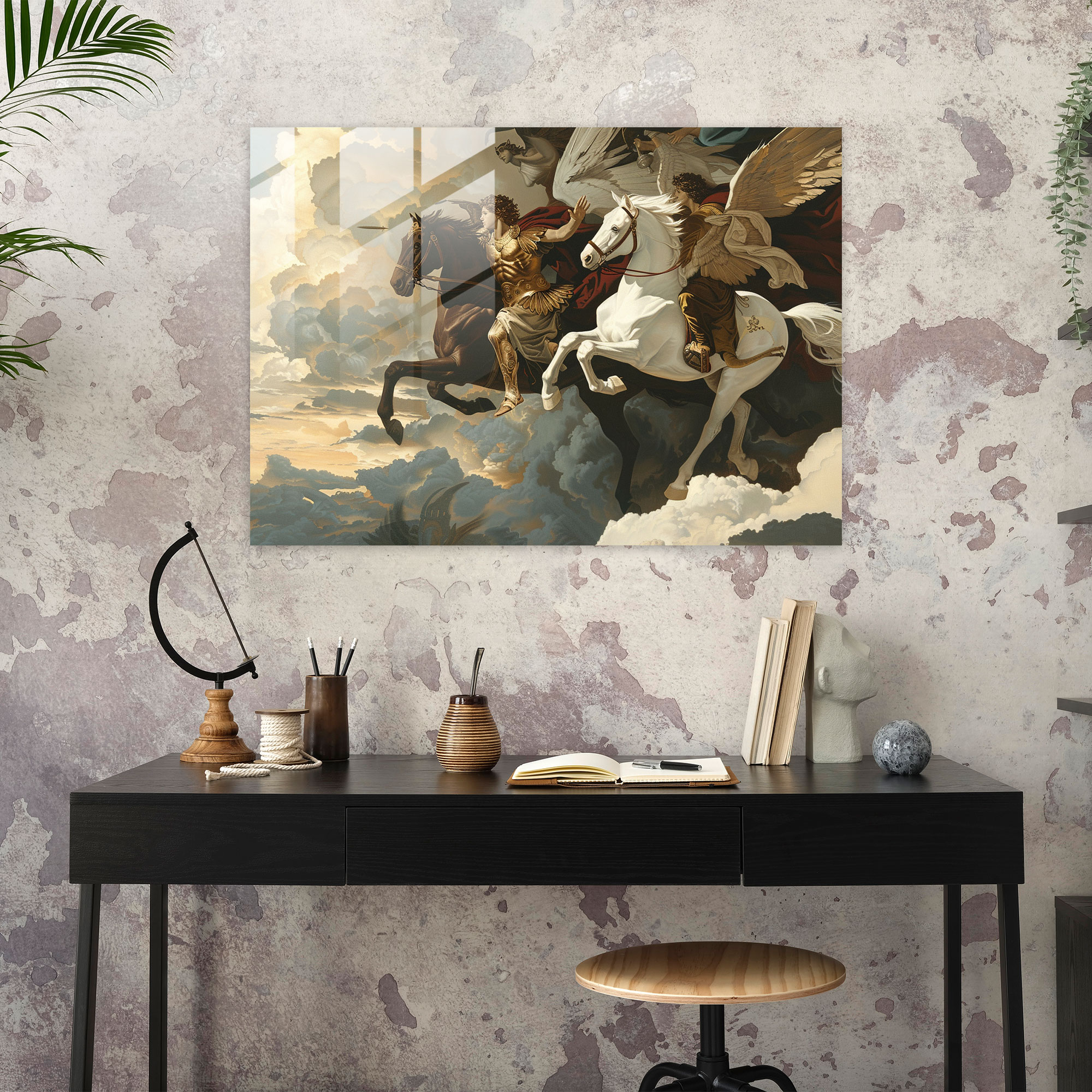 Klasik Modern Sanat - Klasik Sanat Modern Sanat Duvar Dekorasyonu Cam Sanatı